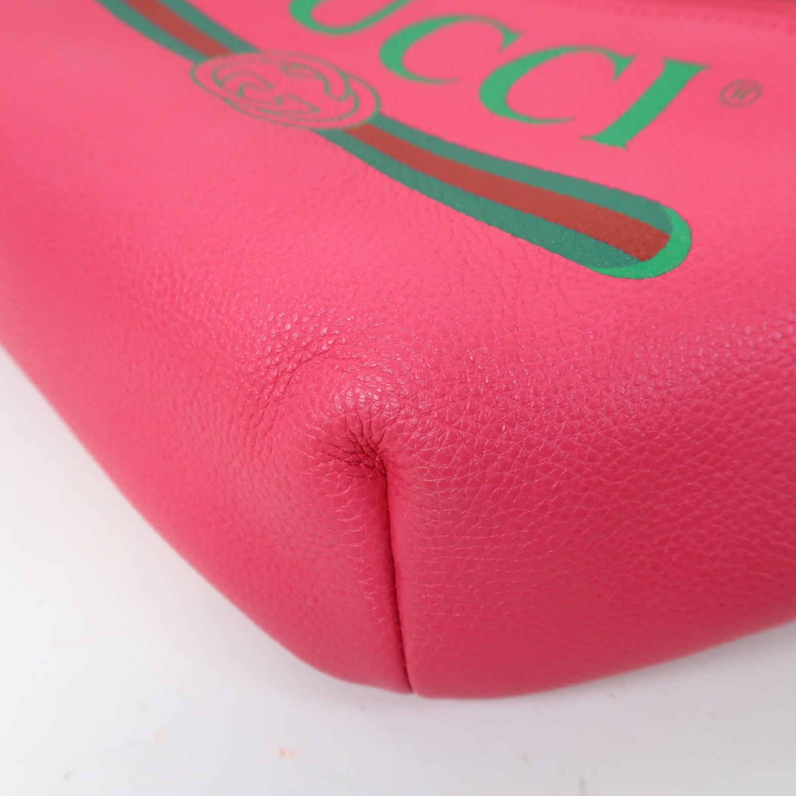 GUCCI 牛皮皮革Waist Bag金扣腰包粉紅色