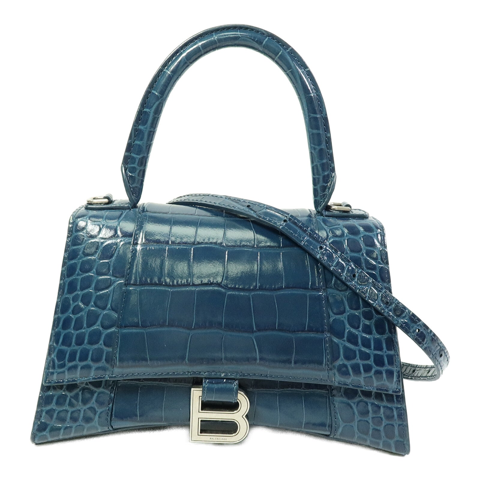 BALENCIAGA 牛皮皮革Hourglass Small手挽肩背兩用袋