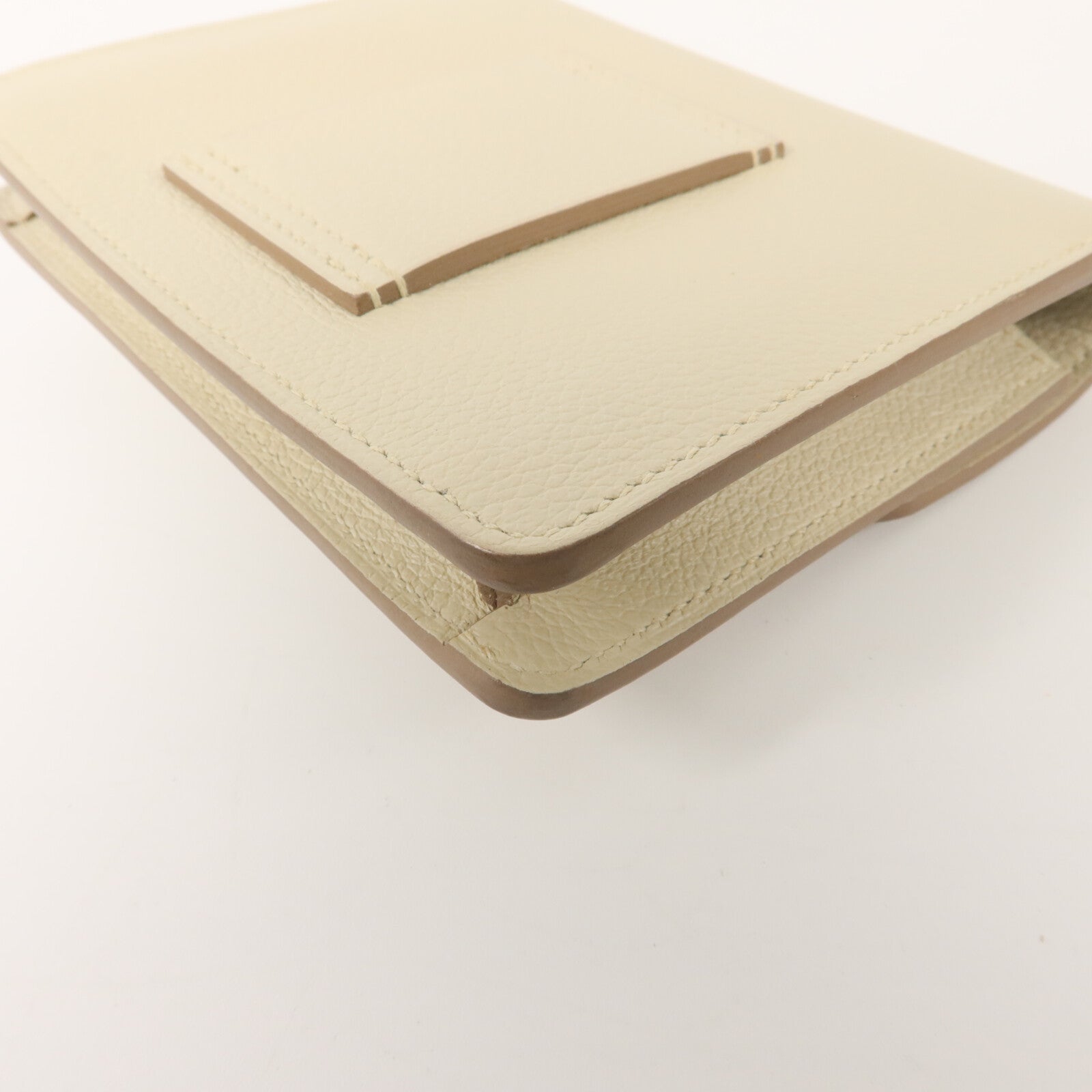 HERMES Evercolor皮革Roulis Slim錢包Nata