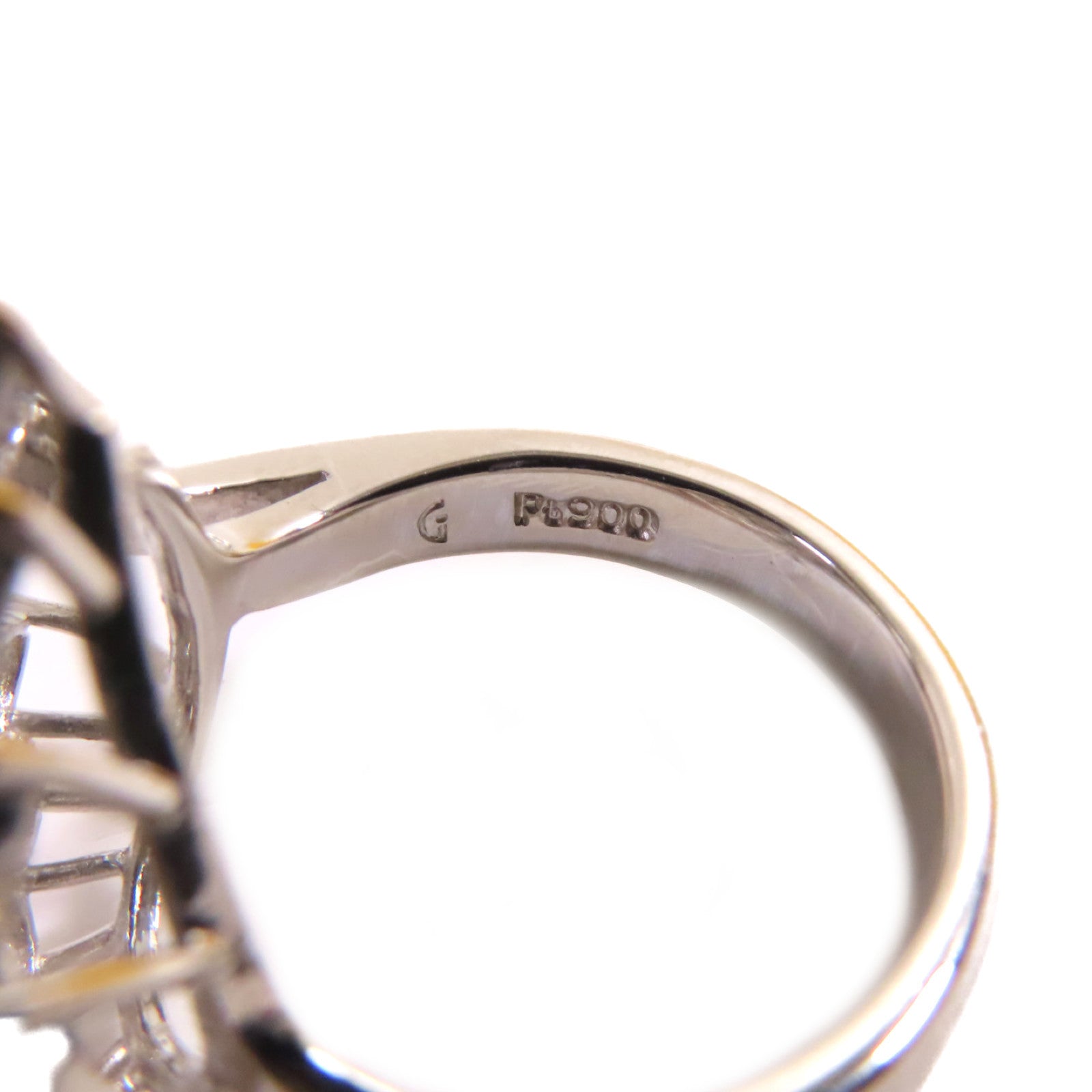 JEWELRY PT900鉑金/0.63ct藍鑽石/2.80ct鑚石Blue Diamond Ring戒指US#6