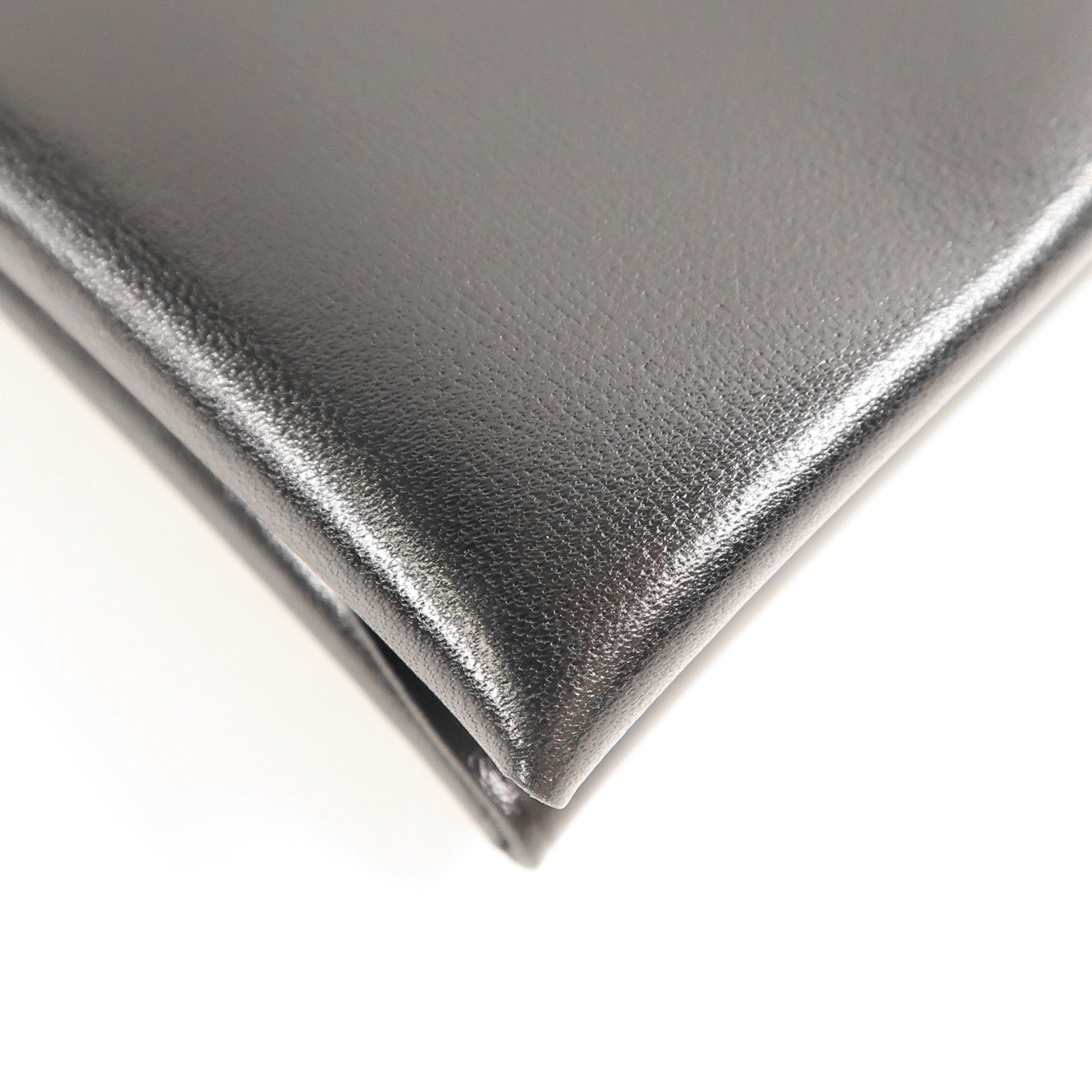 HERMES Swift皮革Calvi Duo銀扣卡片套
