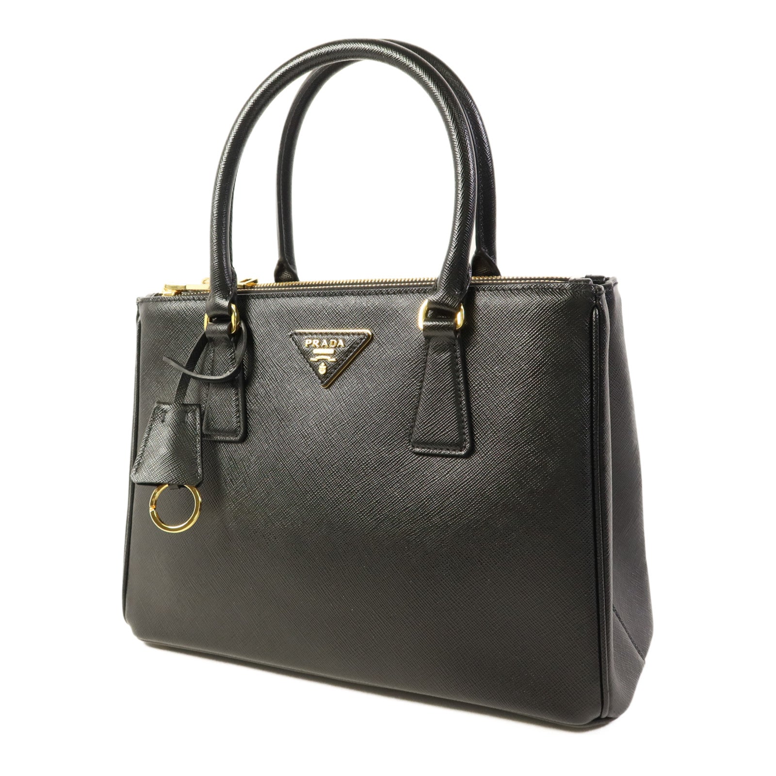 PRADA Saffiano皮革Galleria金扣手挽肩背兩用袋