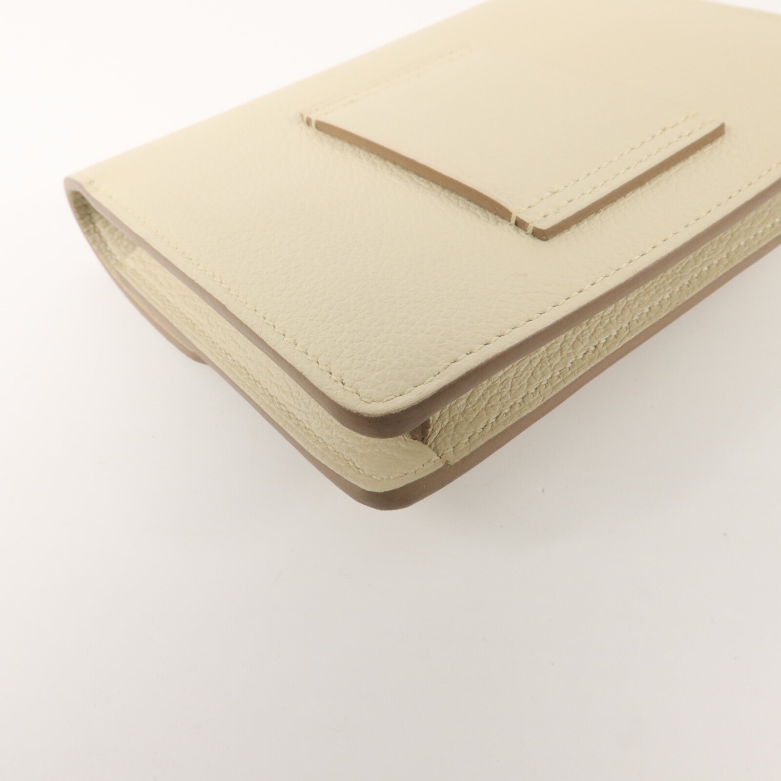 HERMES Evercolor皮革Roulis Slim錢包Nata