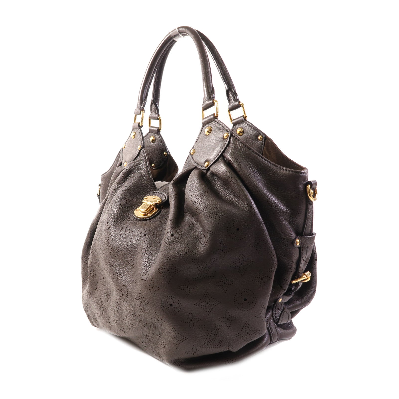 LOUIS VUITTON Monogram Mahina L金扣肩背袋