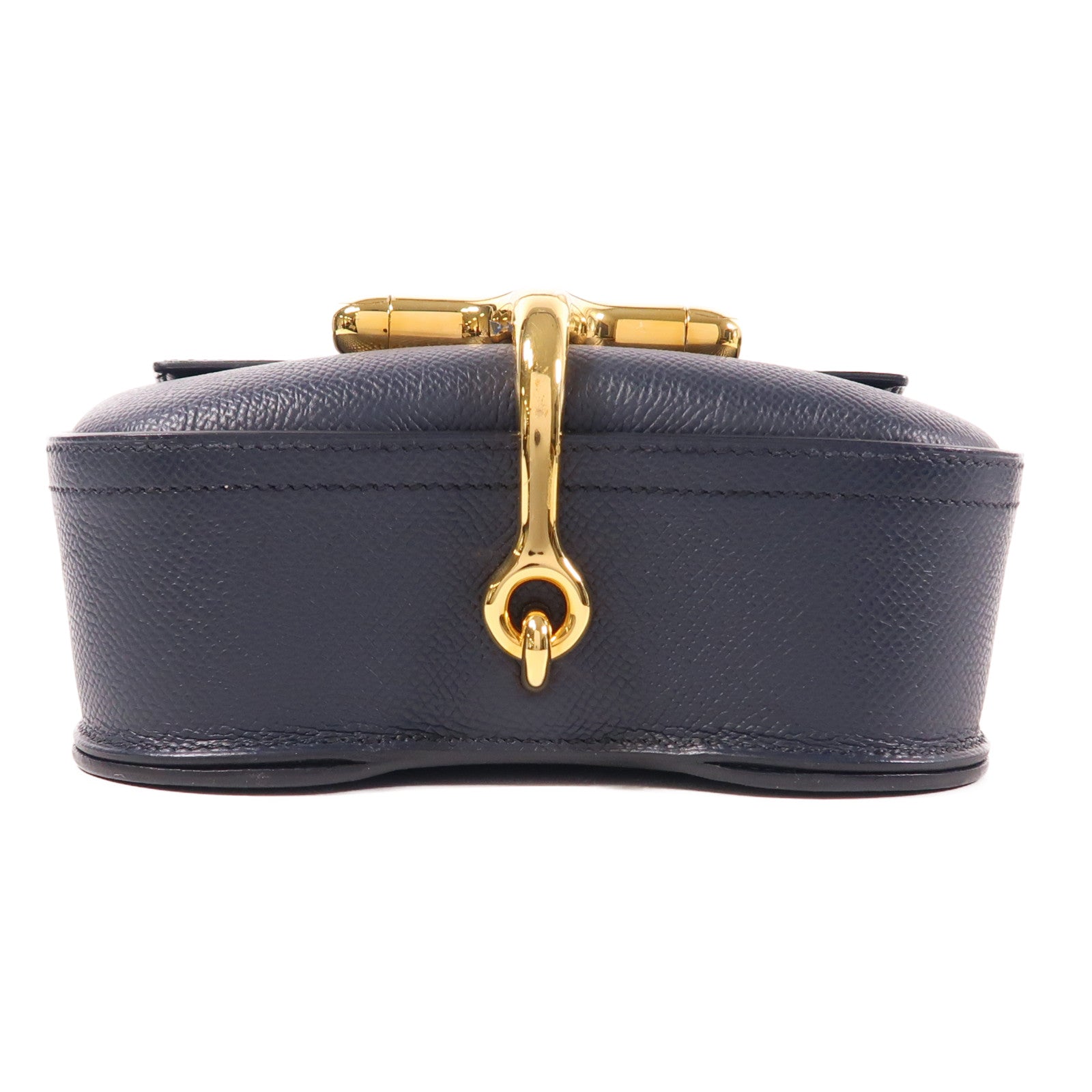 HERMES Epsom皮革Della金扣肩背袋Bleu Nuit