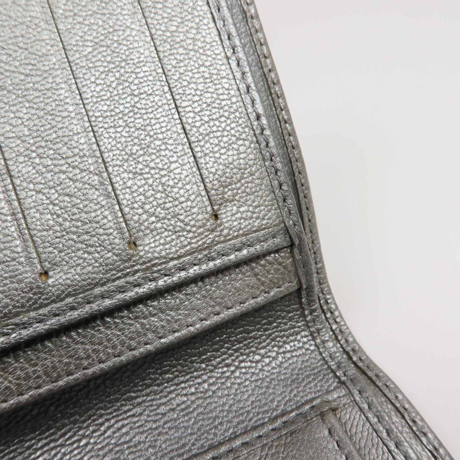 CHANEL 牛皮皮革Long Wallet銀扣長錢包