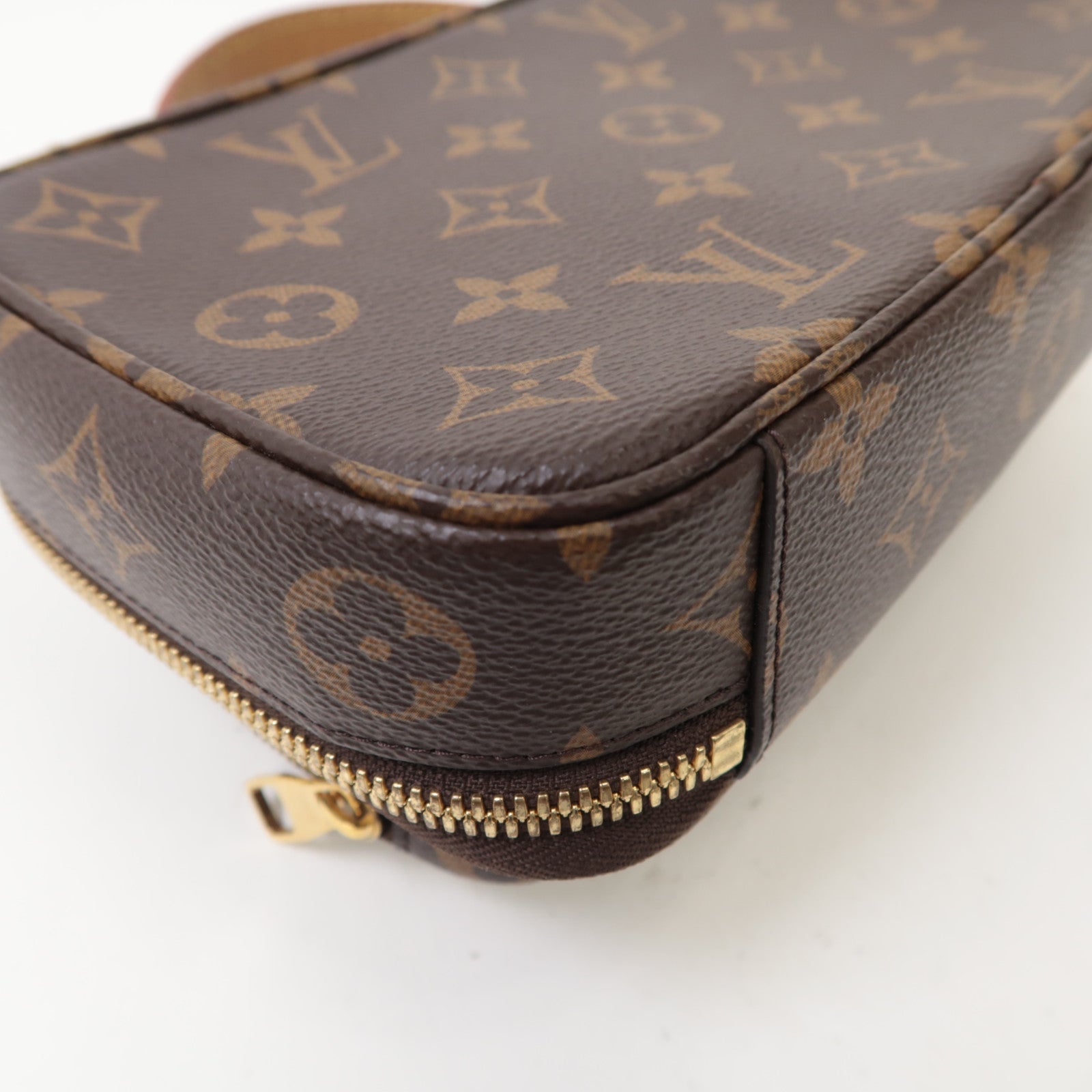 LOUIS VUITTON Monogram Utility金扣手挽肩背兩用袋啡色