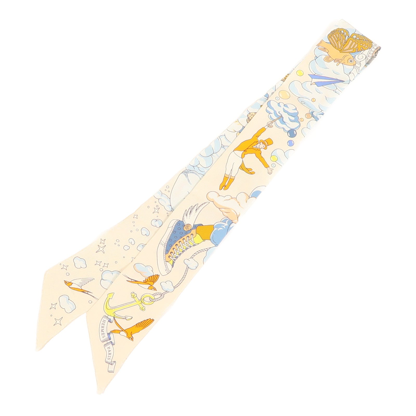 HERMES 絲質Twilly絲巾