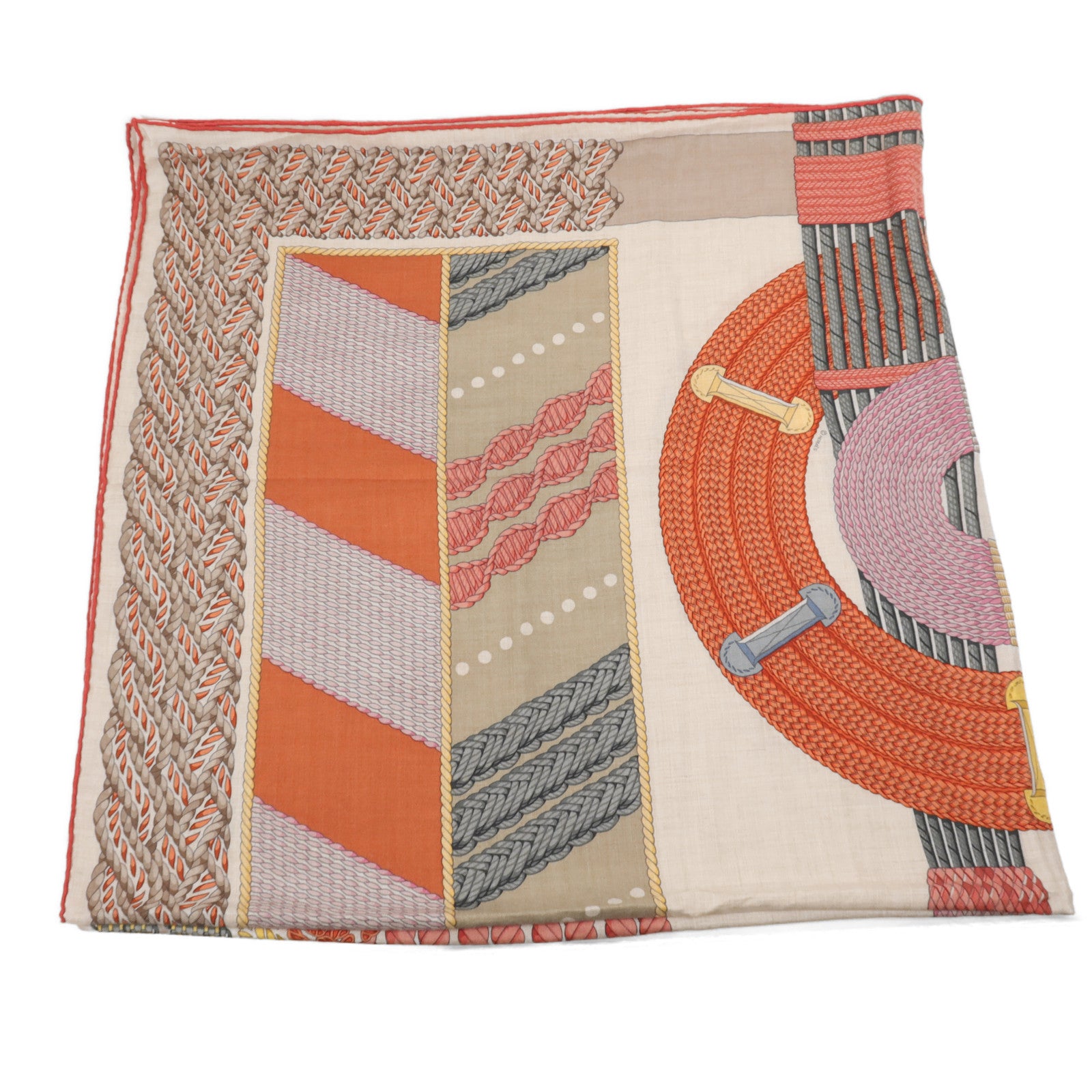 HERMES 羊絨/絲質Scarf 140x140圍巾