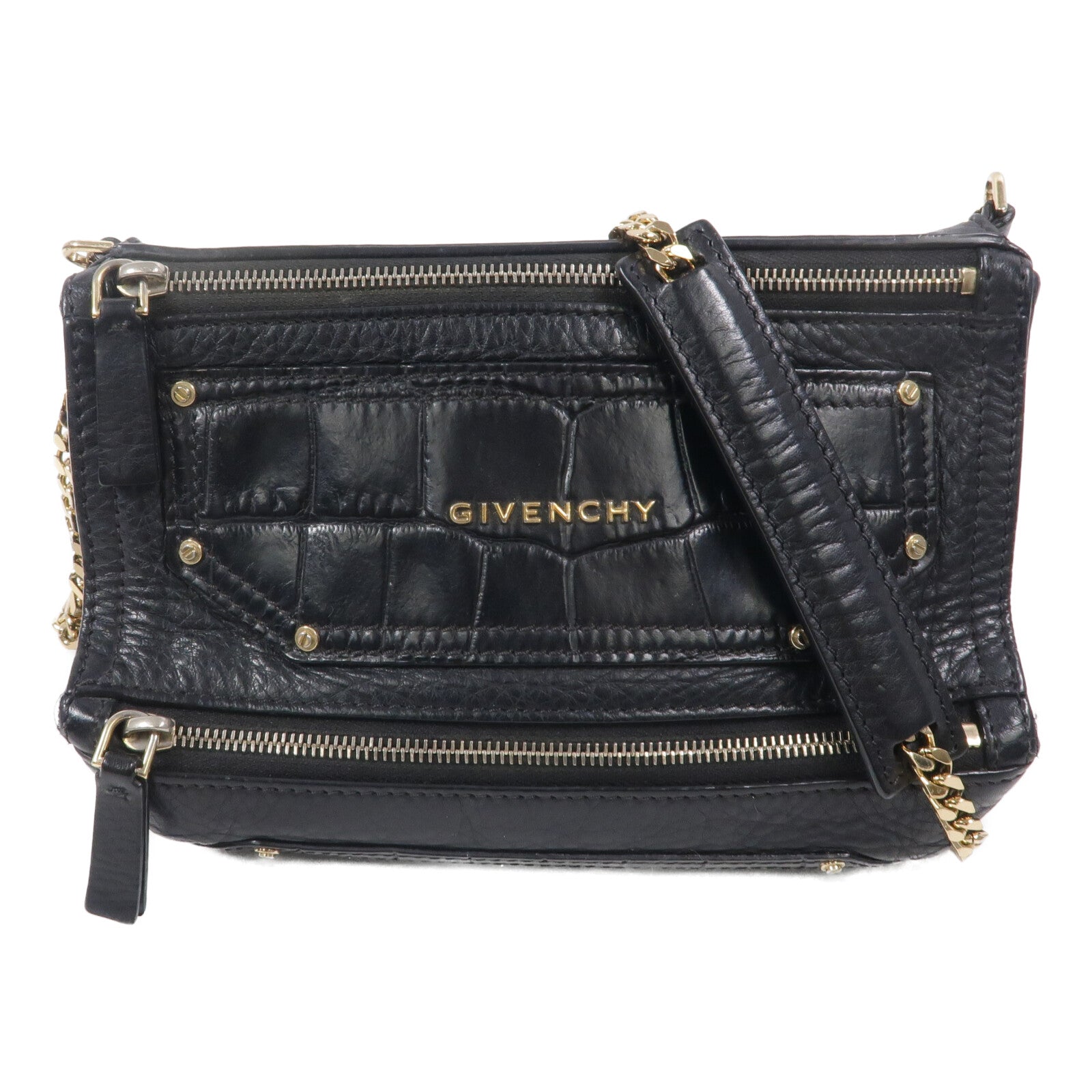 GIVENCHY 牛皮皮革Shoulder Bag鏈帶肩背袋