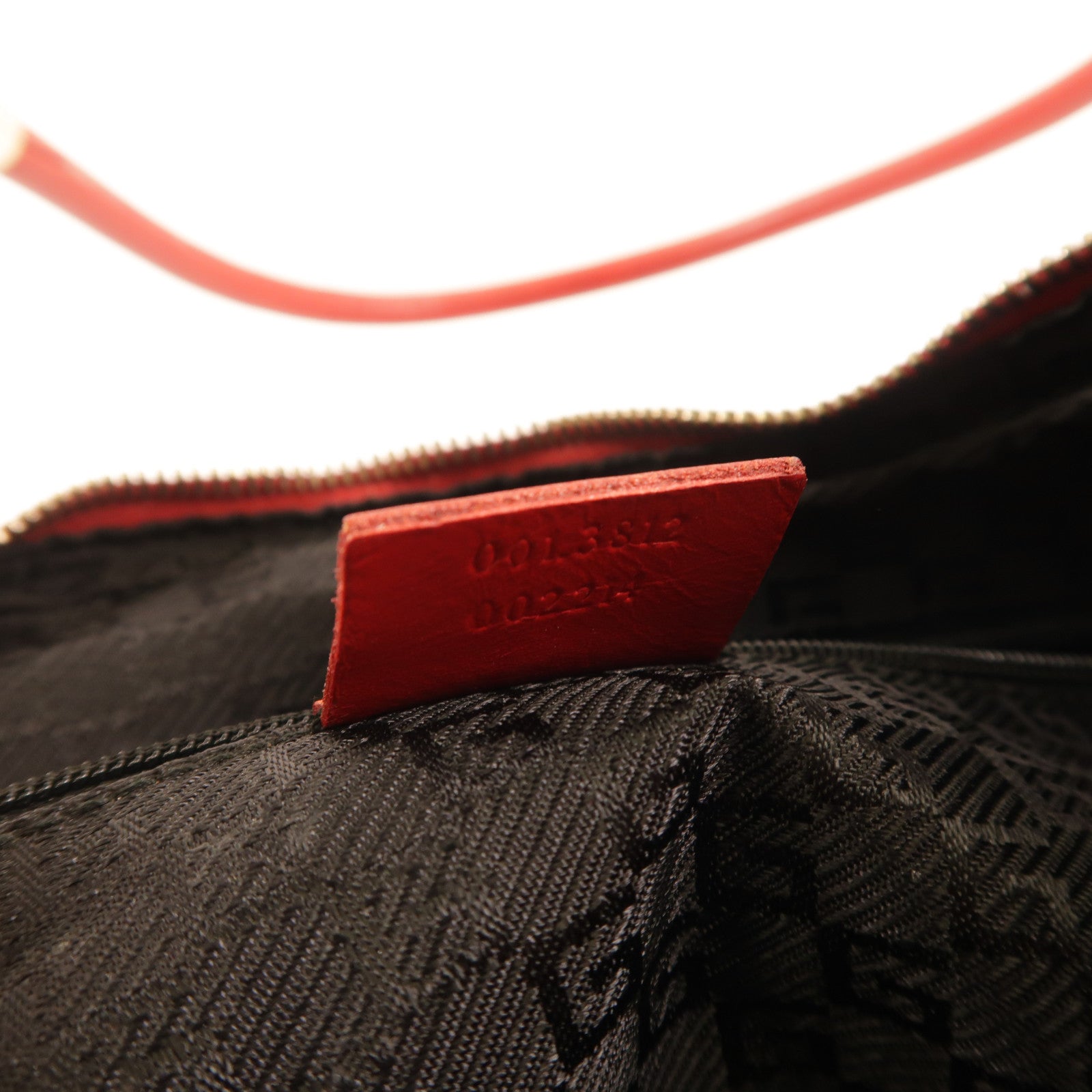 GUCCI GG GHW Shoulder Bag Calfskin Leather 0013812 Red