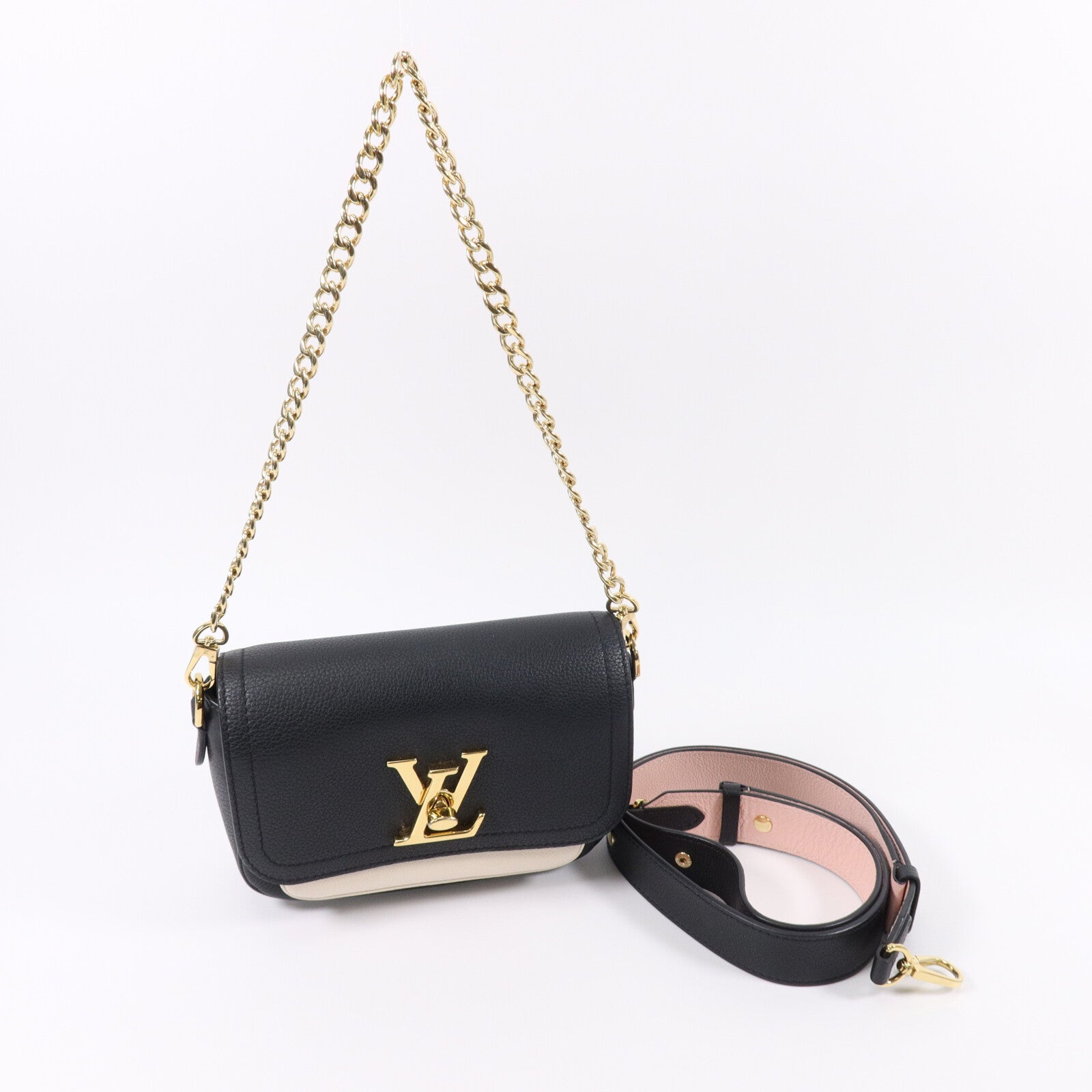 LOUIS VUITTON 牛皮皮革Lockme Tender手挽肩背兩用袋