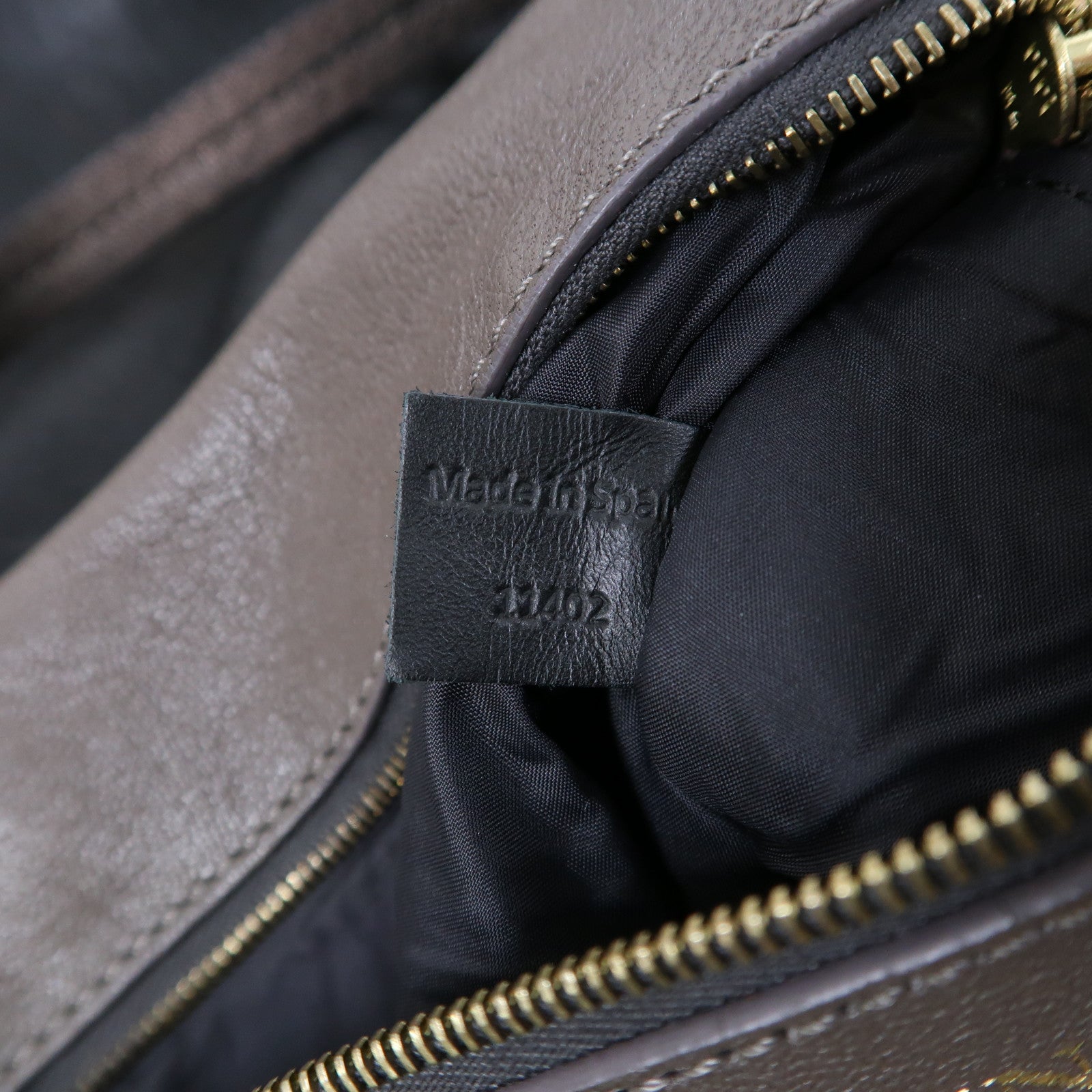 LANVIN 牛皮皮革Chain Bag金扣肩背袋古銅色