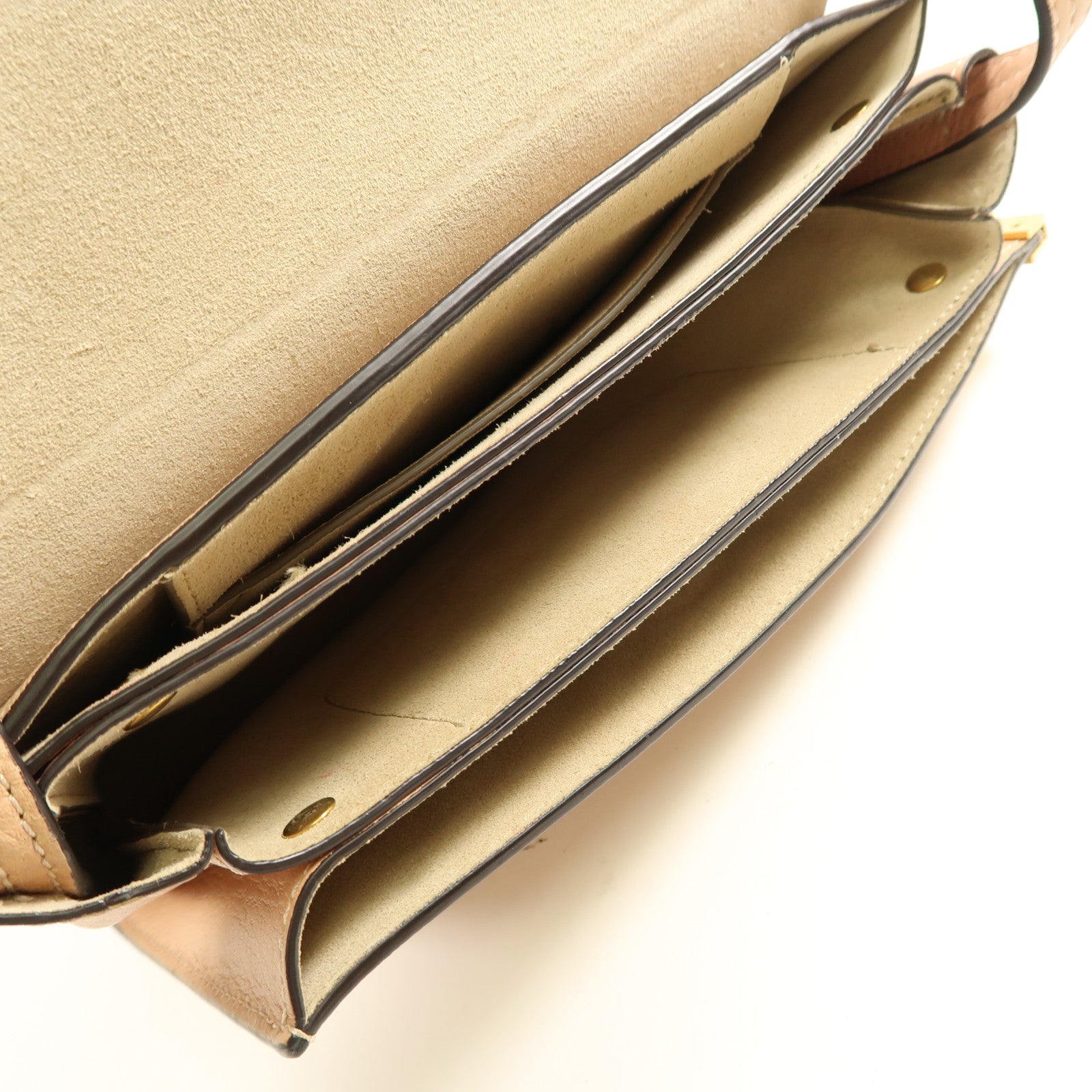 Chloe 牛皮皮革Shoulder Bag金扣肩背袋