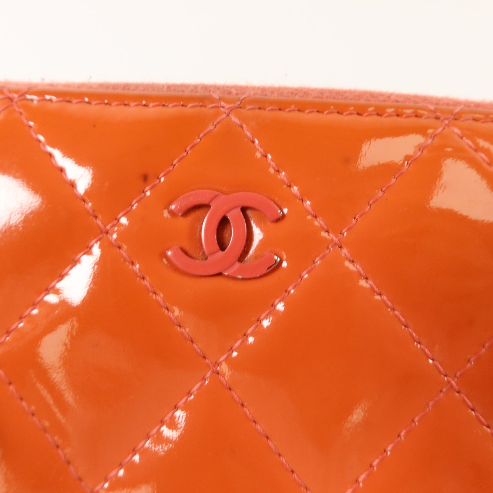 CHANEL 漆皮皮革Long Round Wallet長錢包