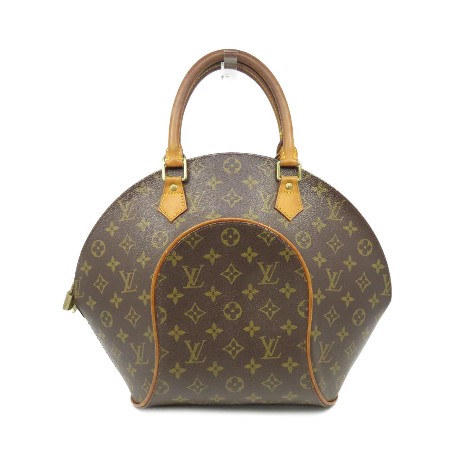 LOUIS VUITTON 【激減優惠】Monogram Ellipse MM Hand Bag金扣手挽袋啡色