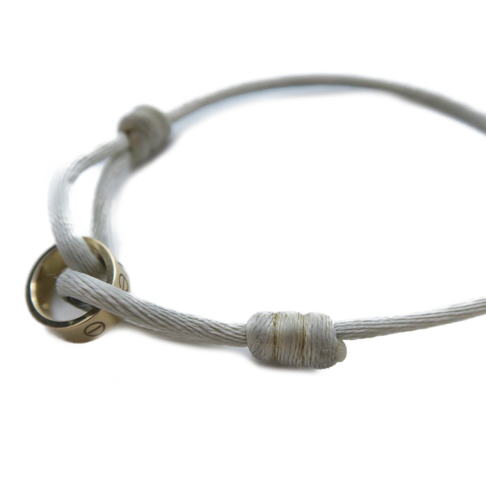 CARTIER 18K黃金Love Bracelet手鏈白色/金色