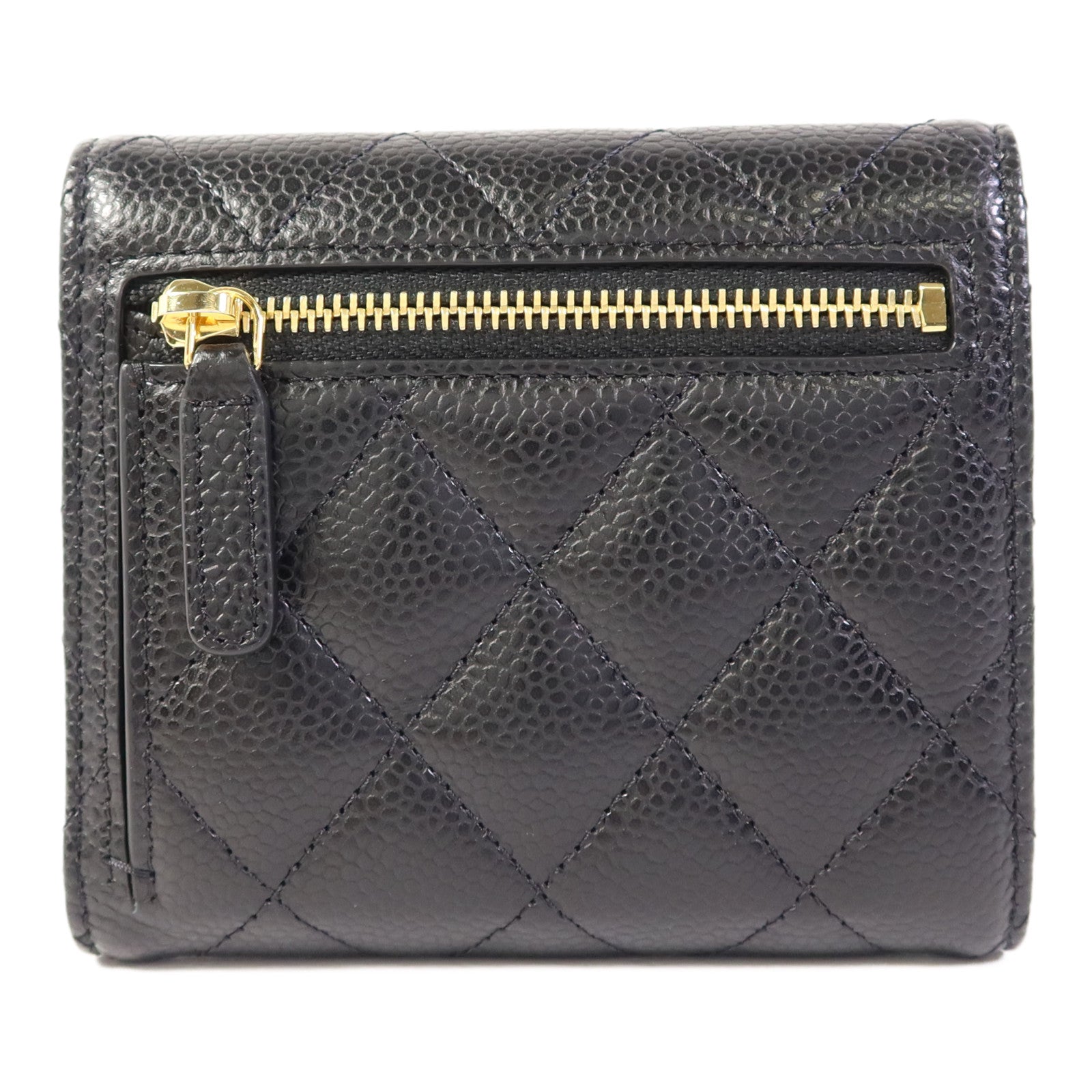 CHANEL 牛皮皮革Wallet金扣錢包