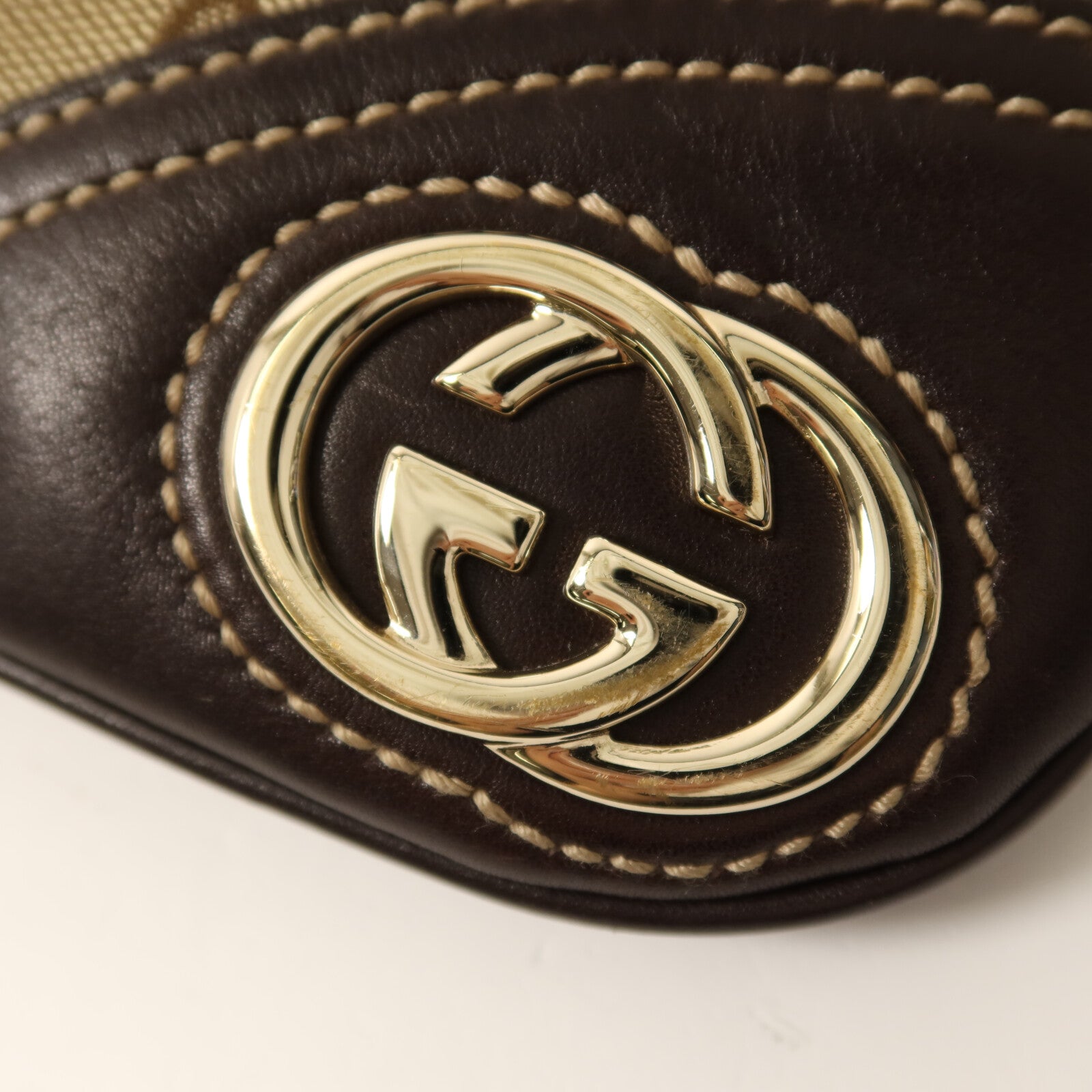 GUCCI 帆布Britt Hobo金扣肩背袋