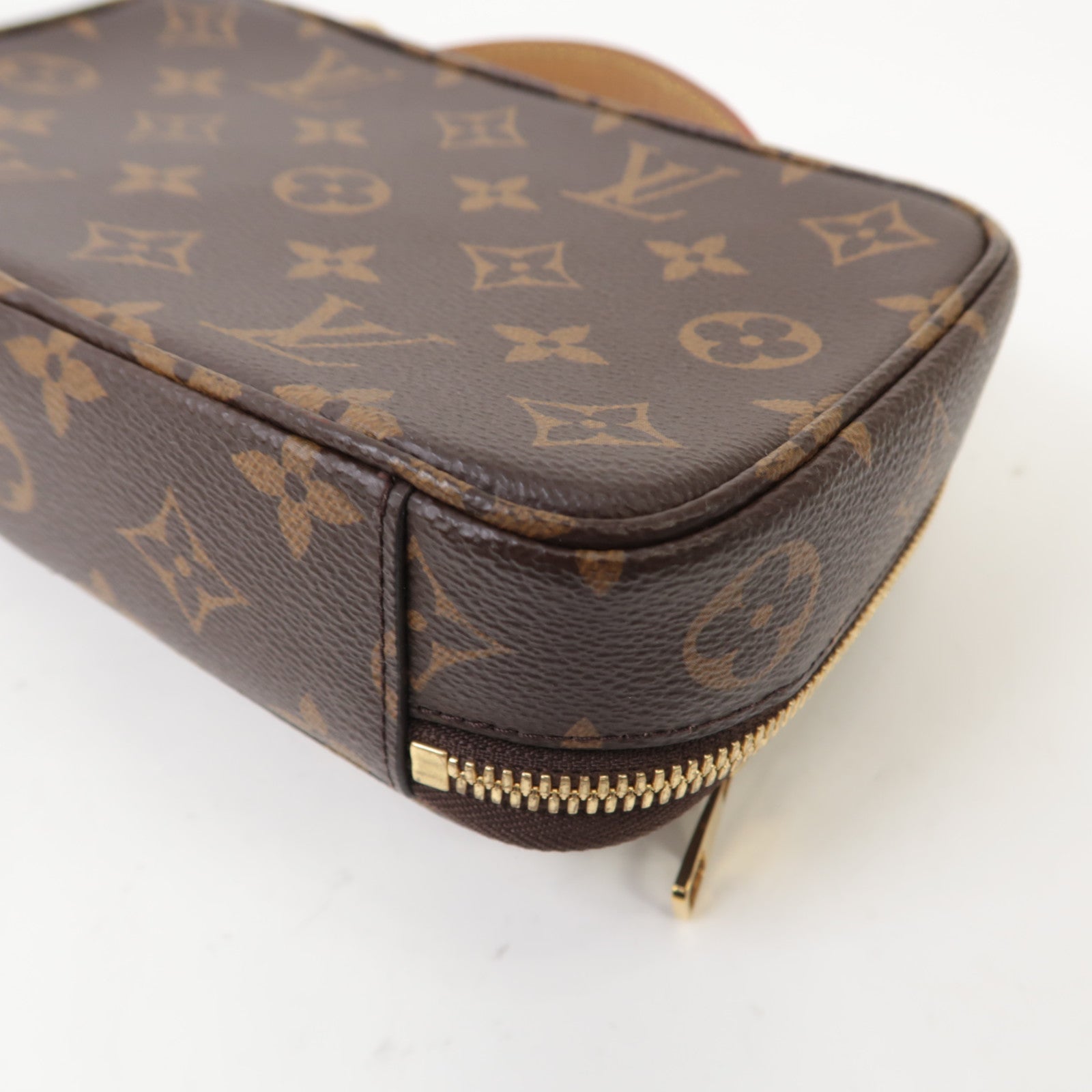 LOUIS VUITTON Monogram Utility金扣手挽肩背兩用袋啡色