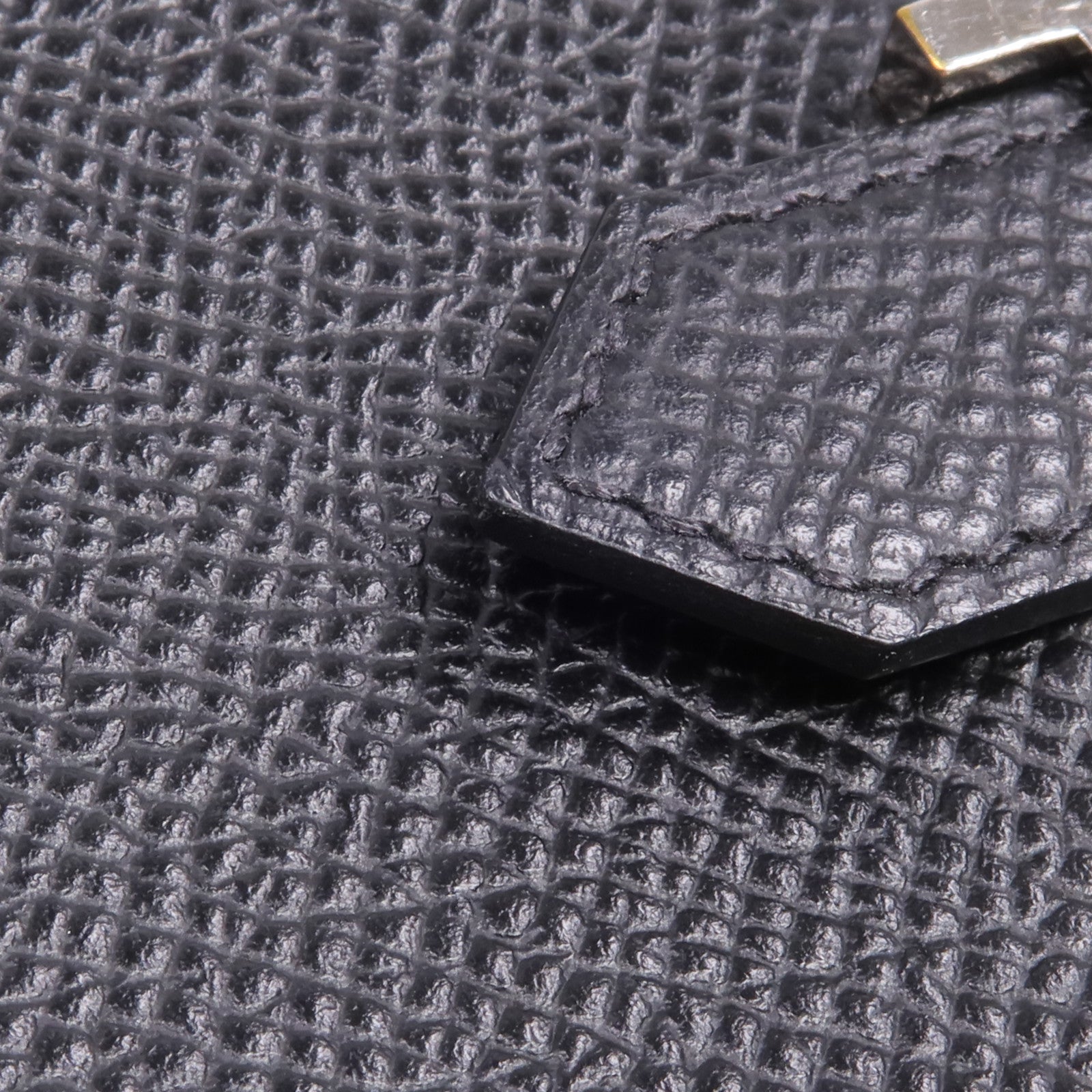 HERMES Epsom皮革Bearn Compact Wallet錢包Noir
