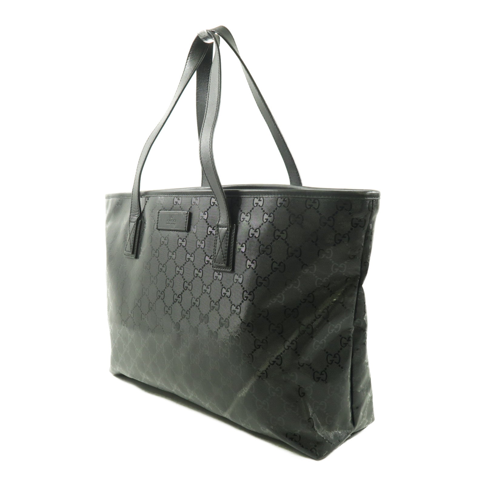 GUCCI 【激減優惠】塗層帆布Tote Bag肩背袋黑色