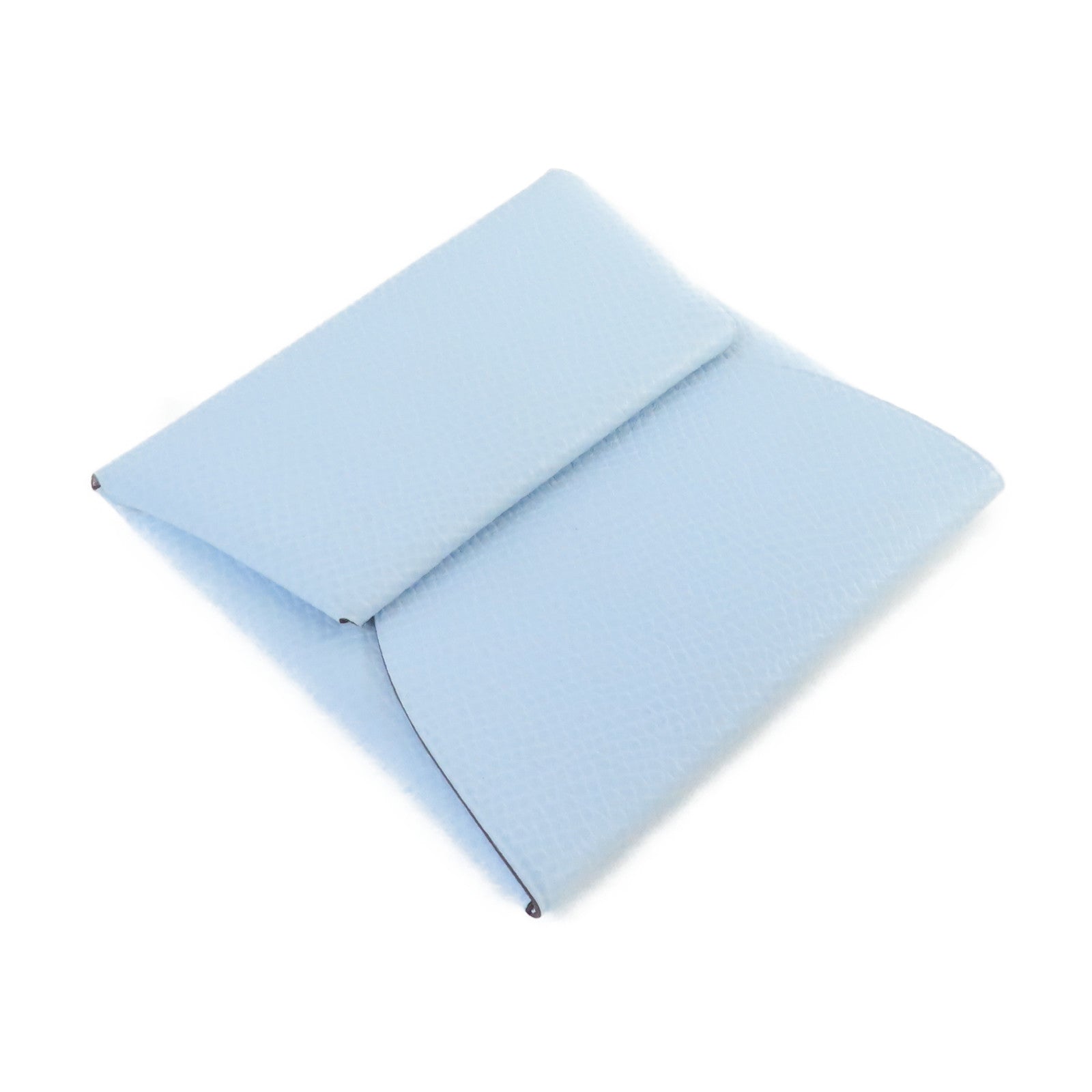 HERMES 【激減優惠】Epsom皮革Bastia Coin Purse銀扣零錢包Bleu Brume霧霾藍