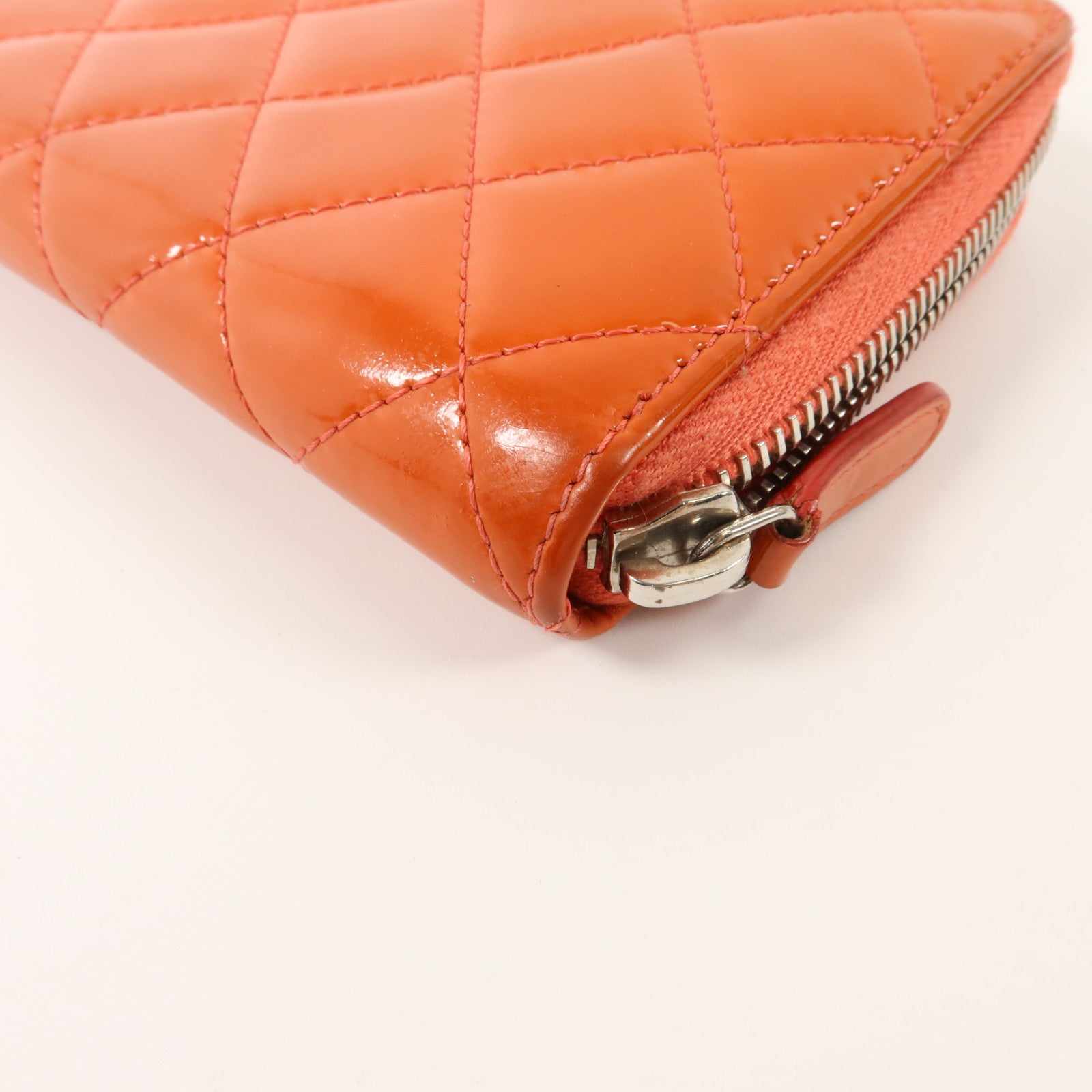 CHANEL 漆皮皮革Long Round Wallet長錢包