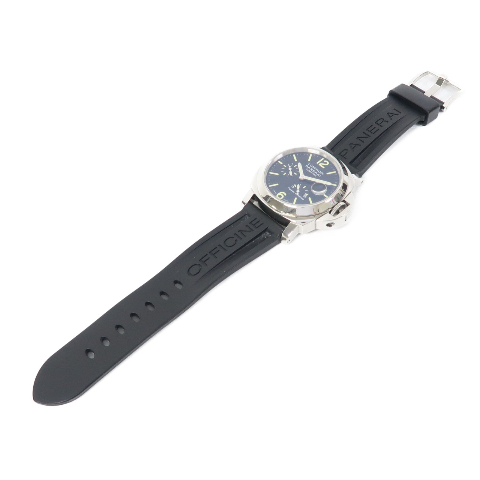 PANERAI Luminor Power Reserve不鏽鋼/橡膠帶自動機芯黑色