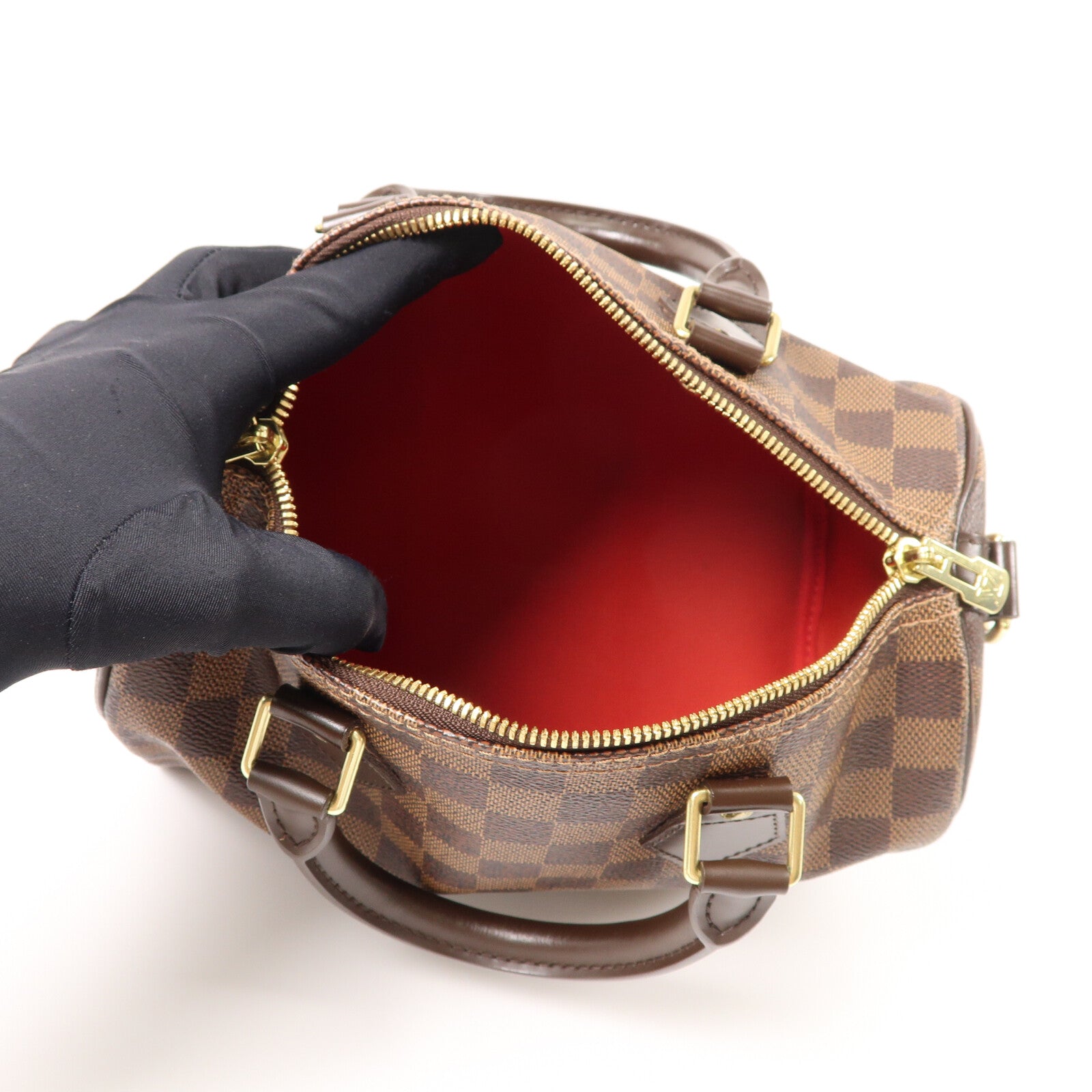 LOUIS VUITTON Damier Speedy Bandouliere 25手挽袋