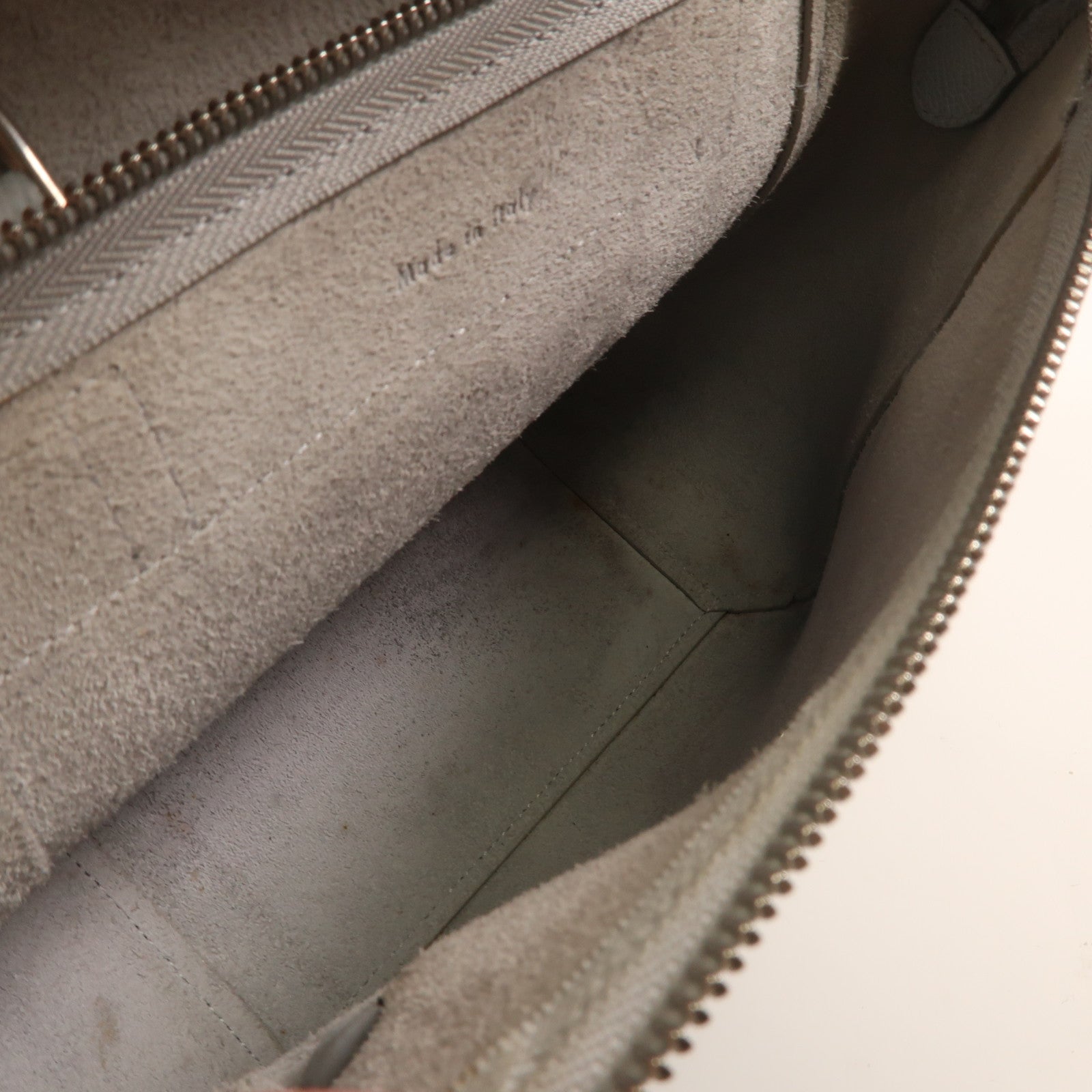 CELINE 牛皮皮革Nano Belt Bag銀扣手挽肩背兩用袋藍色