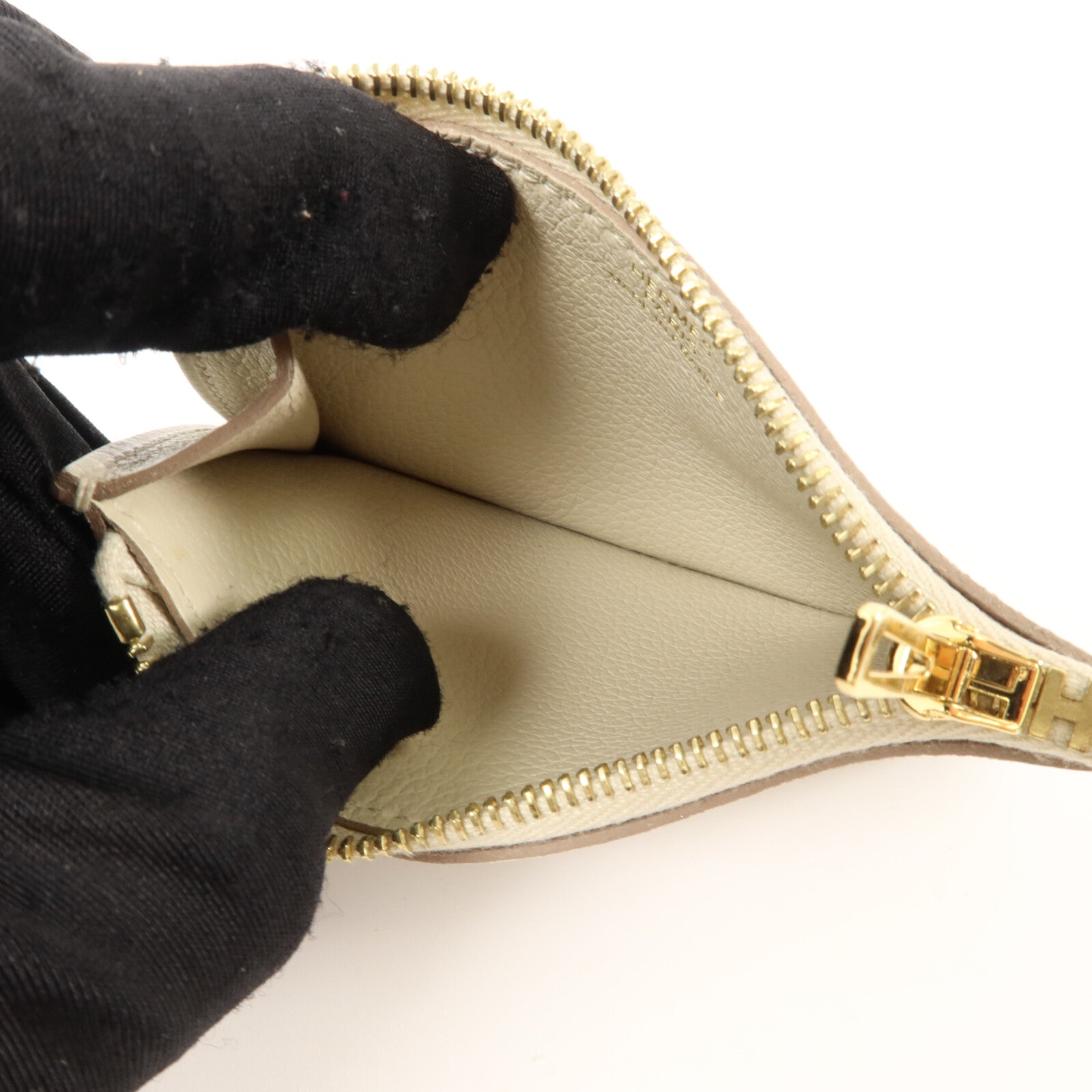 HERMES Evercolor皮革Roulis Slim錢包Nata