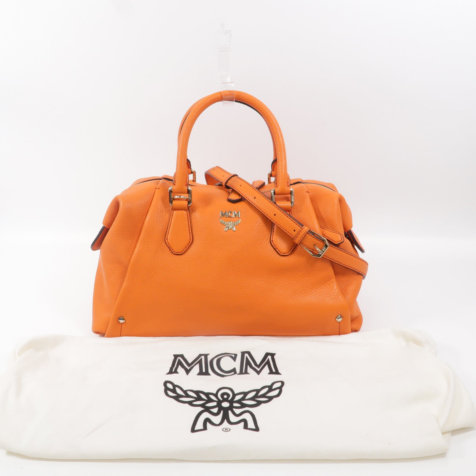 MCM 牛皮皮革2 Way Shoulder手挽肩背兩用袋