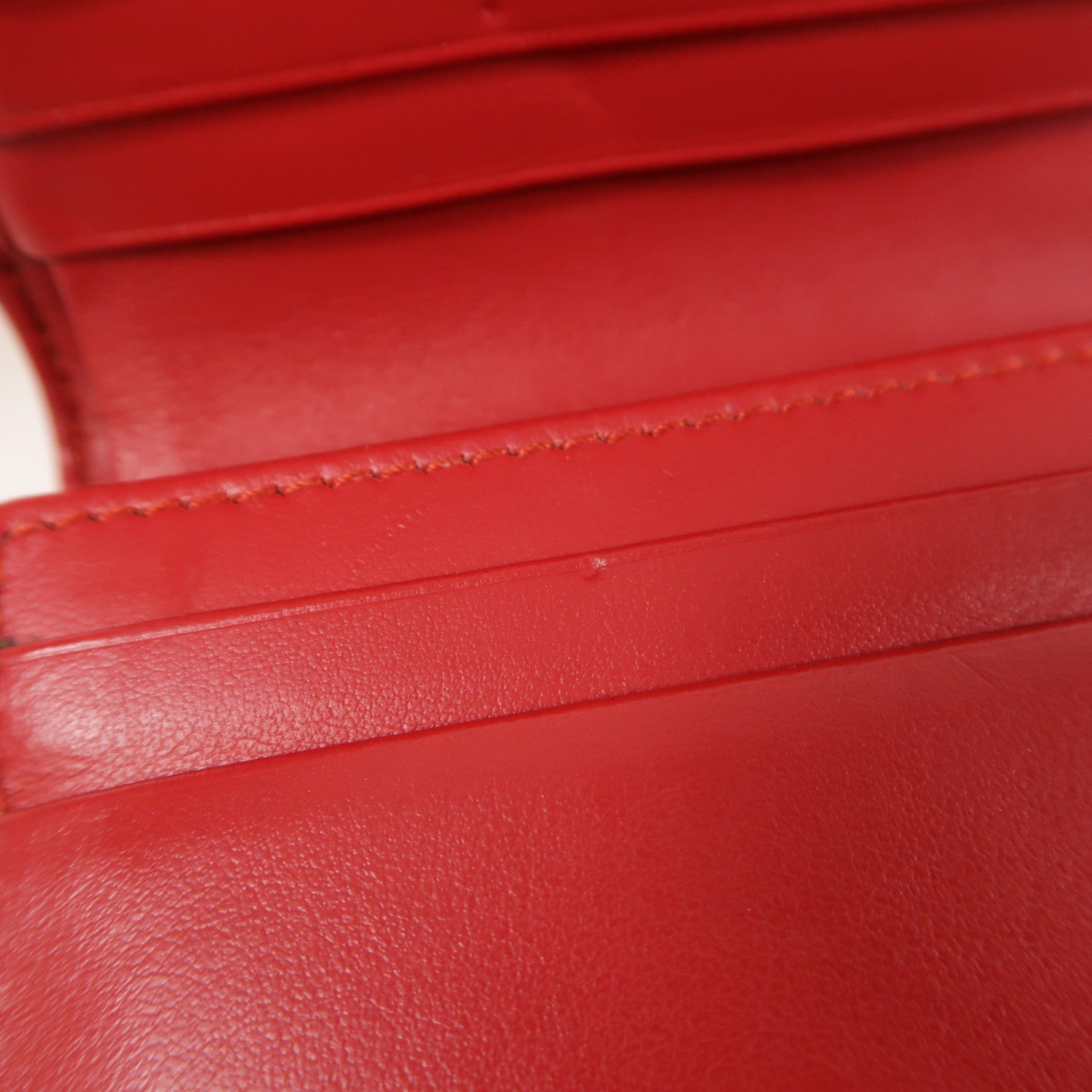 GUCCI GG GHW GG Marmont Card Case Calfskin Leather 466492 E12591 Red