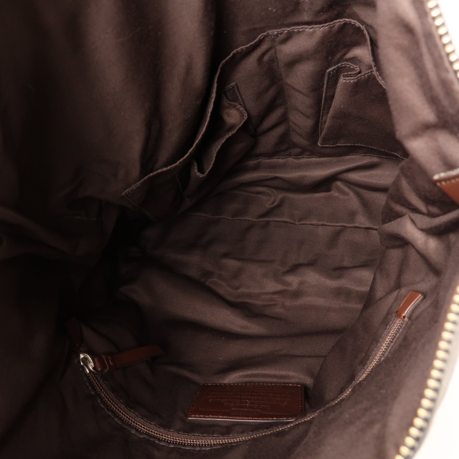 COACH 牛皮皮革2 Way Shoulder銀扣手挽肩背兩用袋