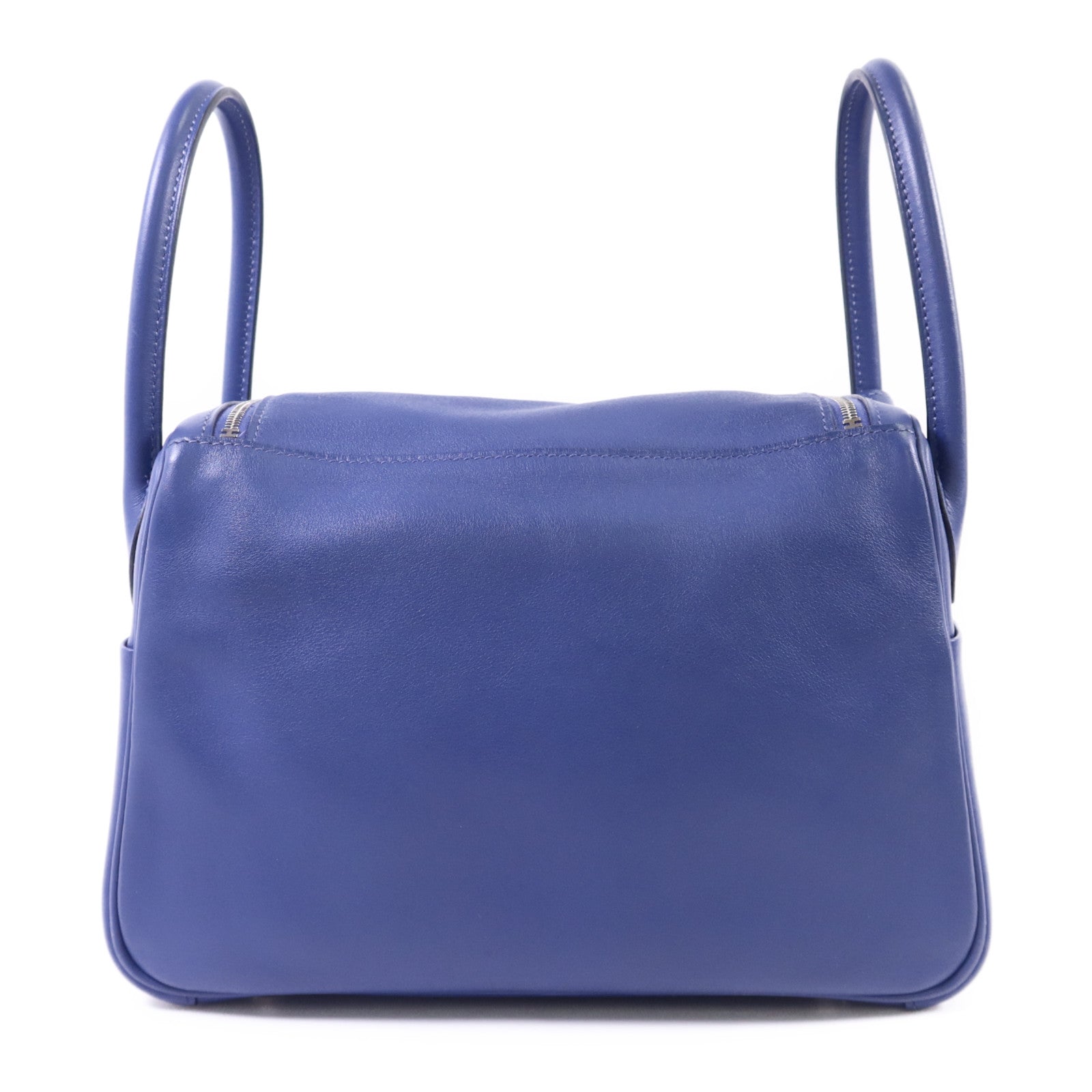HERMES Swift皮革Lindy 26銀扣手挽肩背兩用袋Bleu Brighton