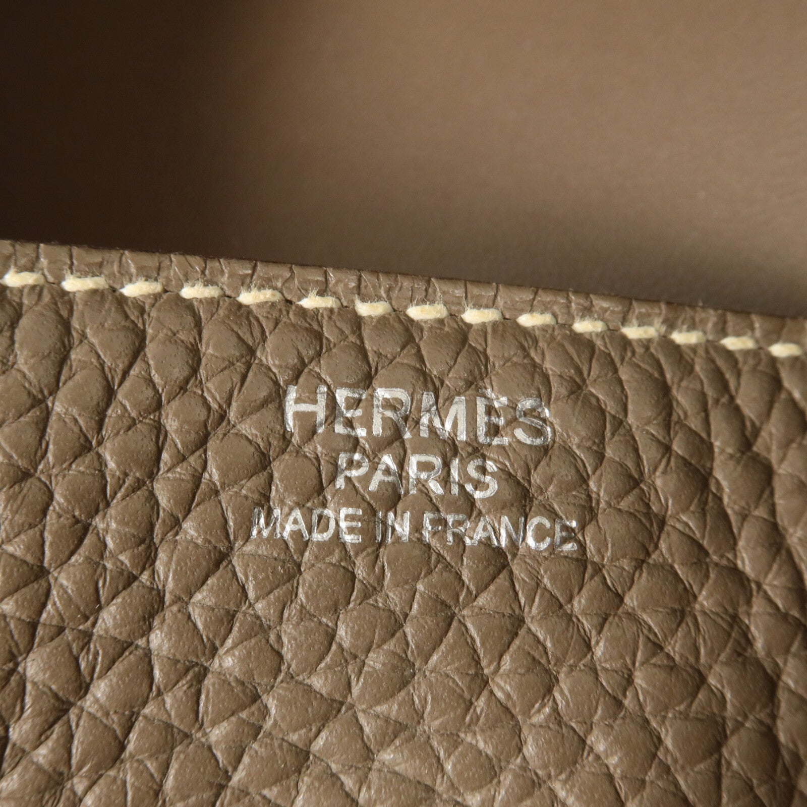 HERMES Clemence皮革Lindy 34手挽肩背兩用袋Etoupe