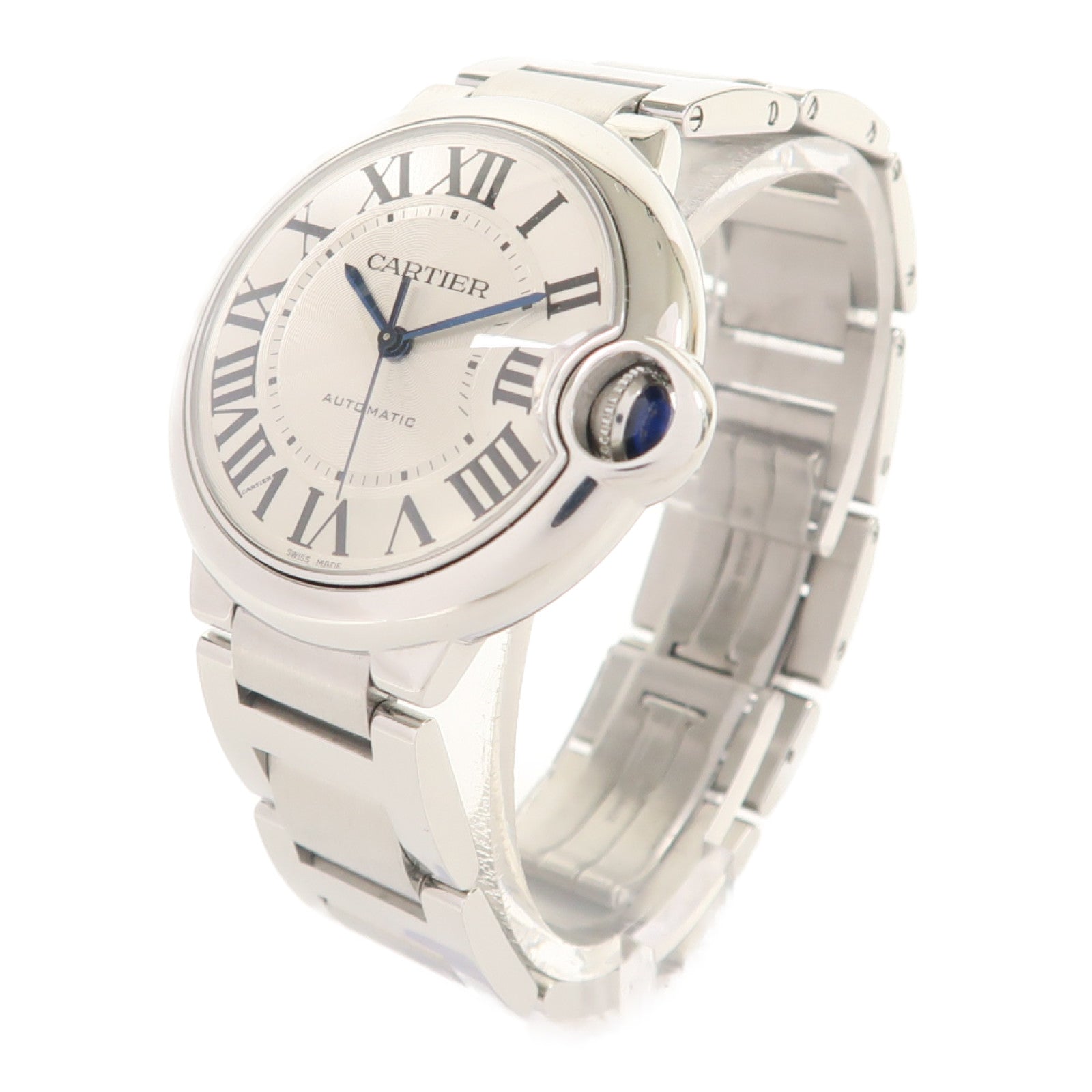 CARTIER Ballon Bleu不鏽鋼手錶自動機芯白色