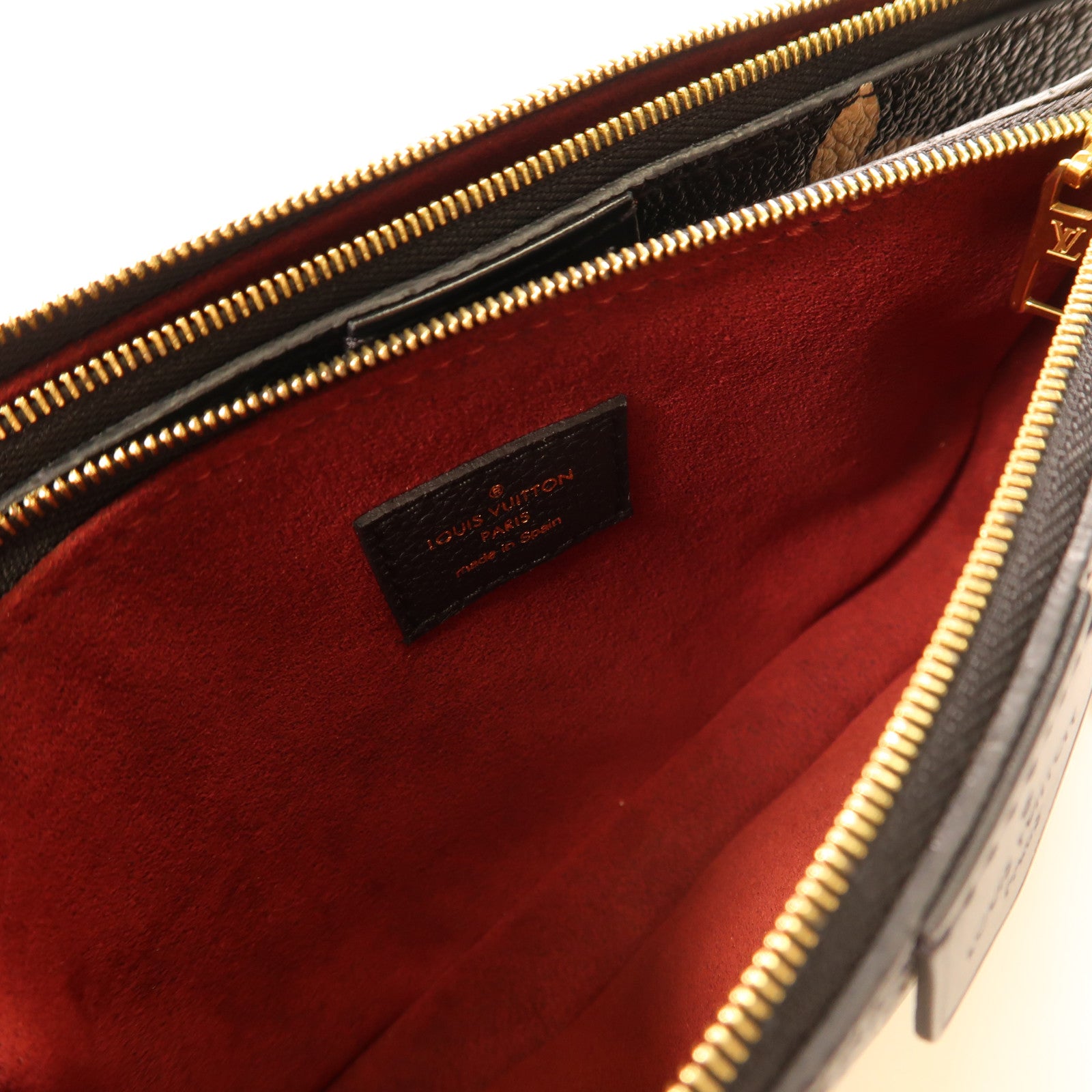 LOUIS VUITTON Monogram Empreinte Multi Pochette Accessoires金扣鏈帶肩背袋黑色