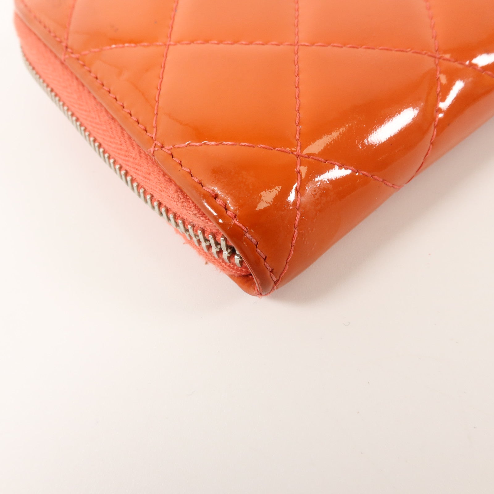 CHANEL 漆皮皮革Long Round Wallet長錢包