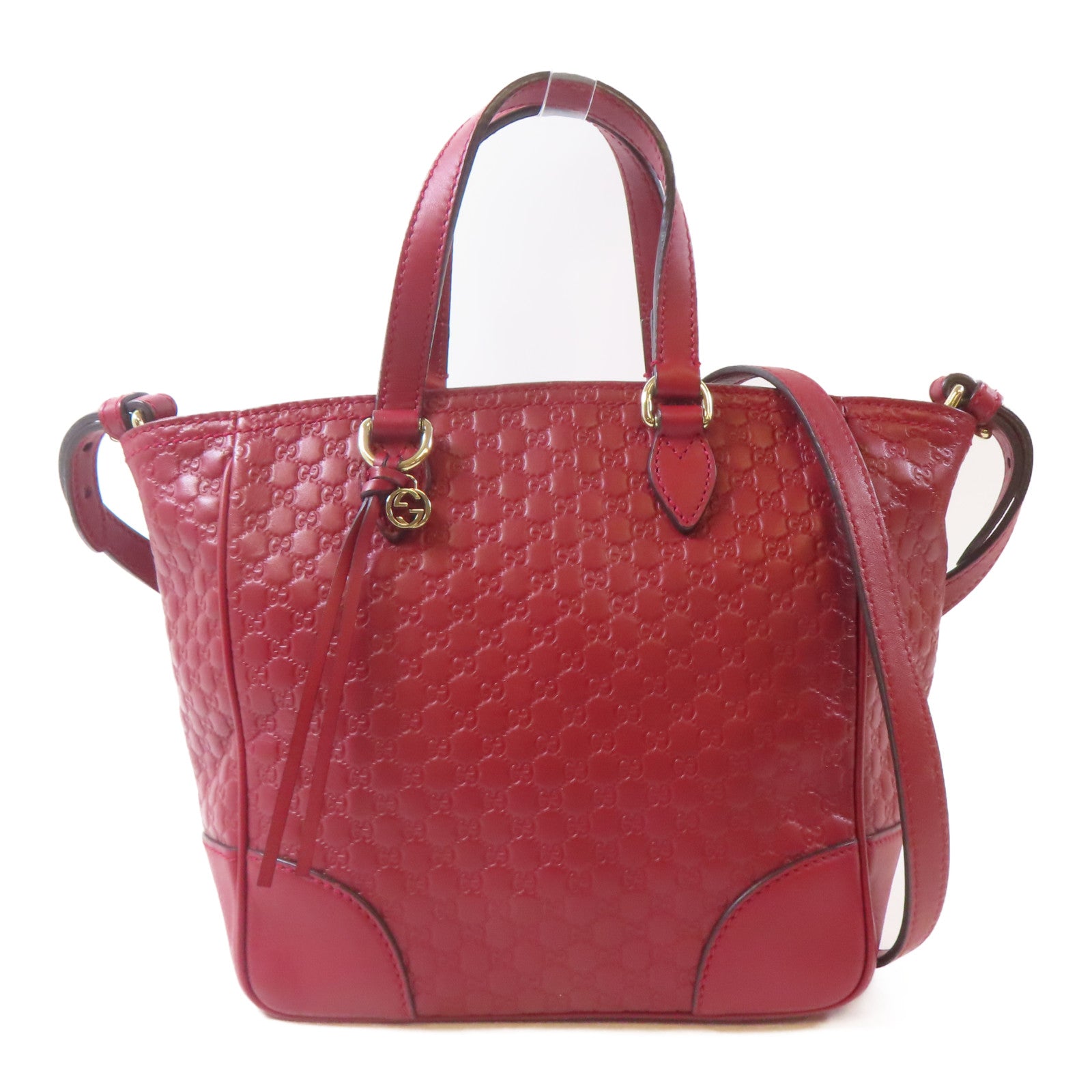 GUCCI 牛皮皮革Microguccissima 2 Way Bag金扣手挽肩背兩用袋紅色