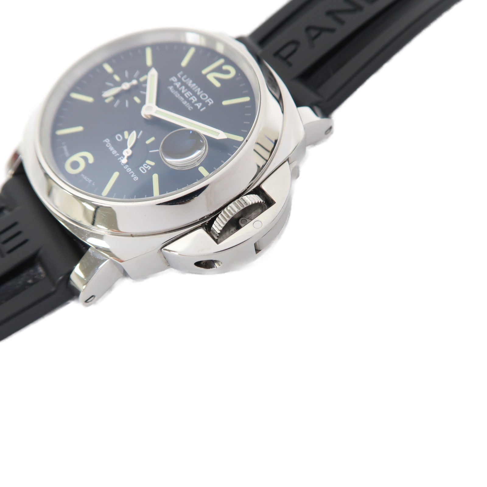 PANERAI Luminor Power Reserve不鏽鋼/橡膠帶自動機芯黑色