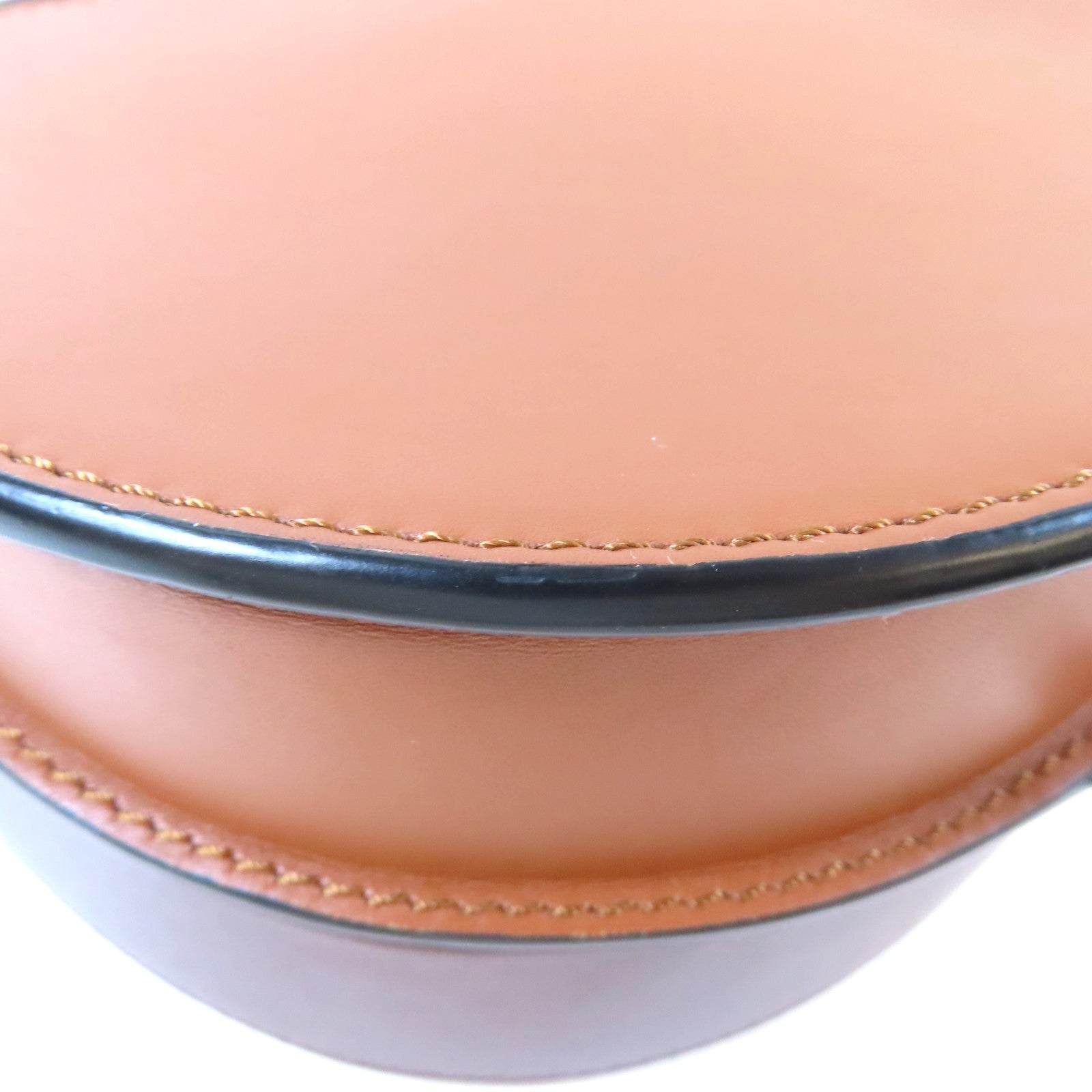 LOEWE 【激減優惠】牛皮皮革Heel Dou金扣肩背袋啡色