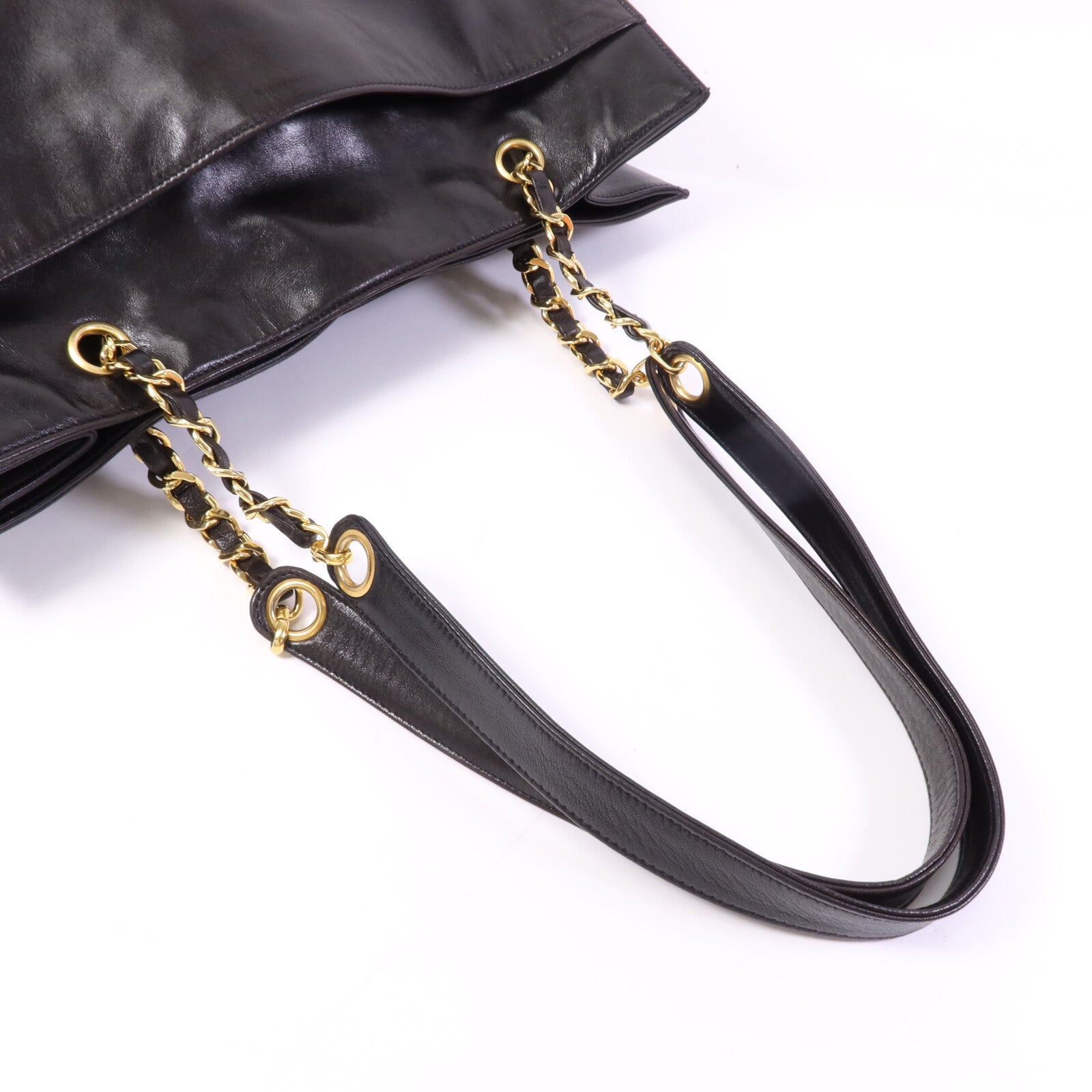 CHANEL 羊皮皮革Vintage Tote Bag金扣手挽袋