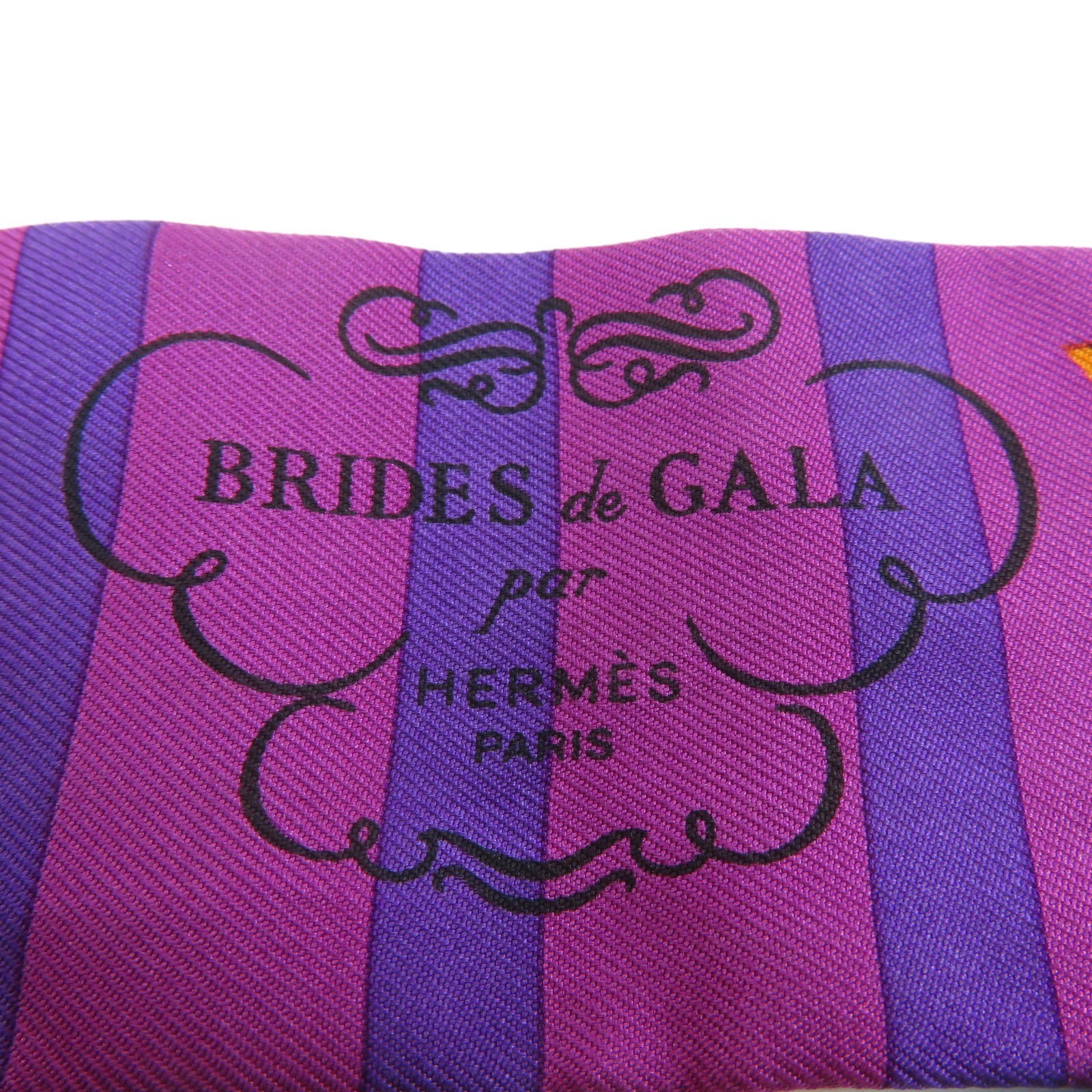 HERMES 【激減優惠】絲質Twilly絲巾紫色