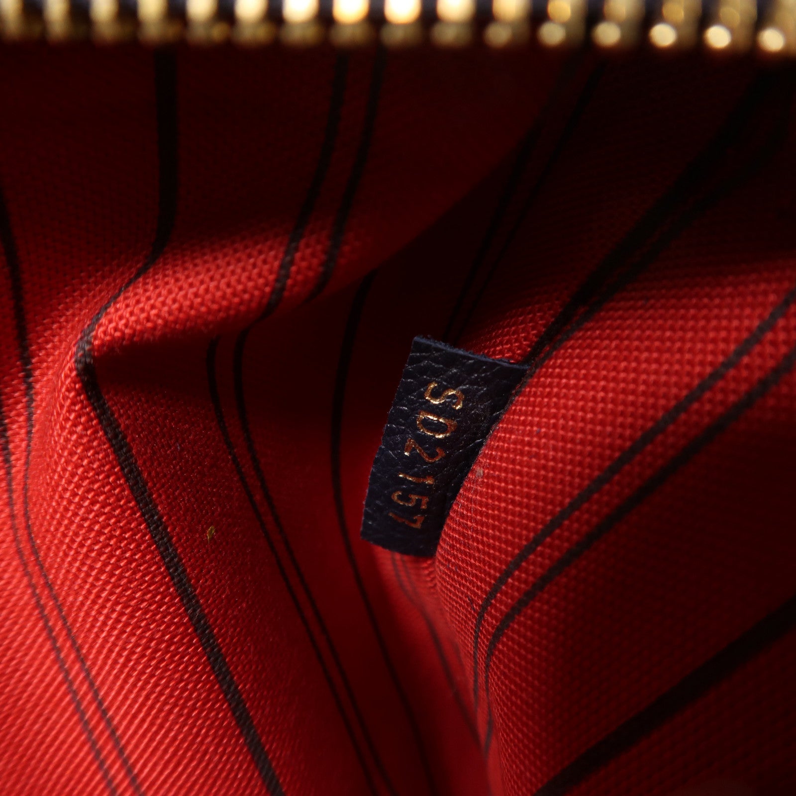 LOUIS VUITTON Monogram Empreinte Pochette Metis金扣手挽肩背兩用袋深藍色