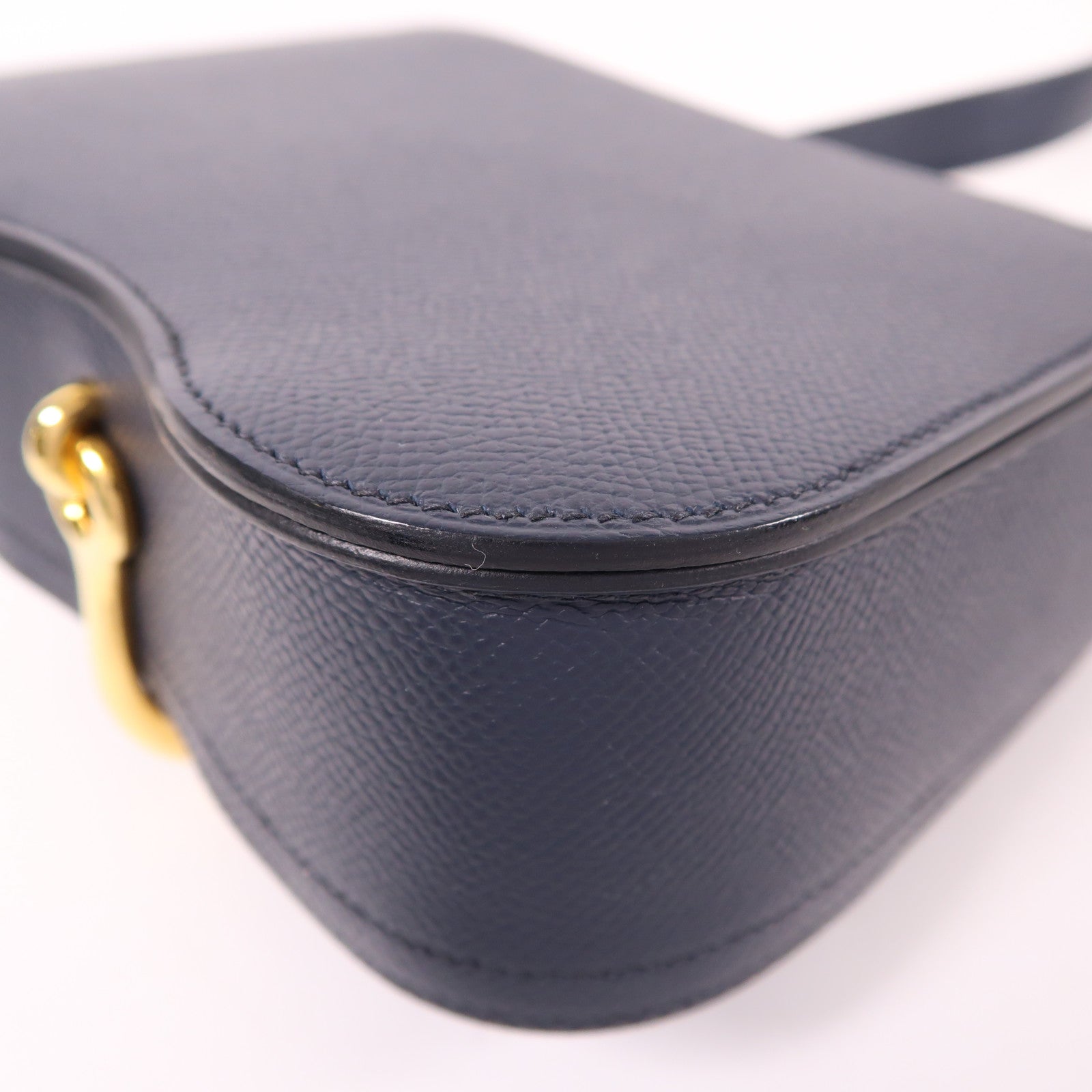 HERMES Epsom皮革Della金扣肩背袋Bleu Nuit