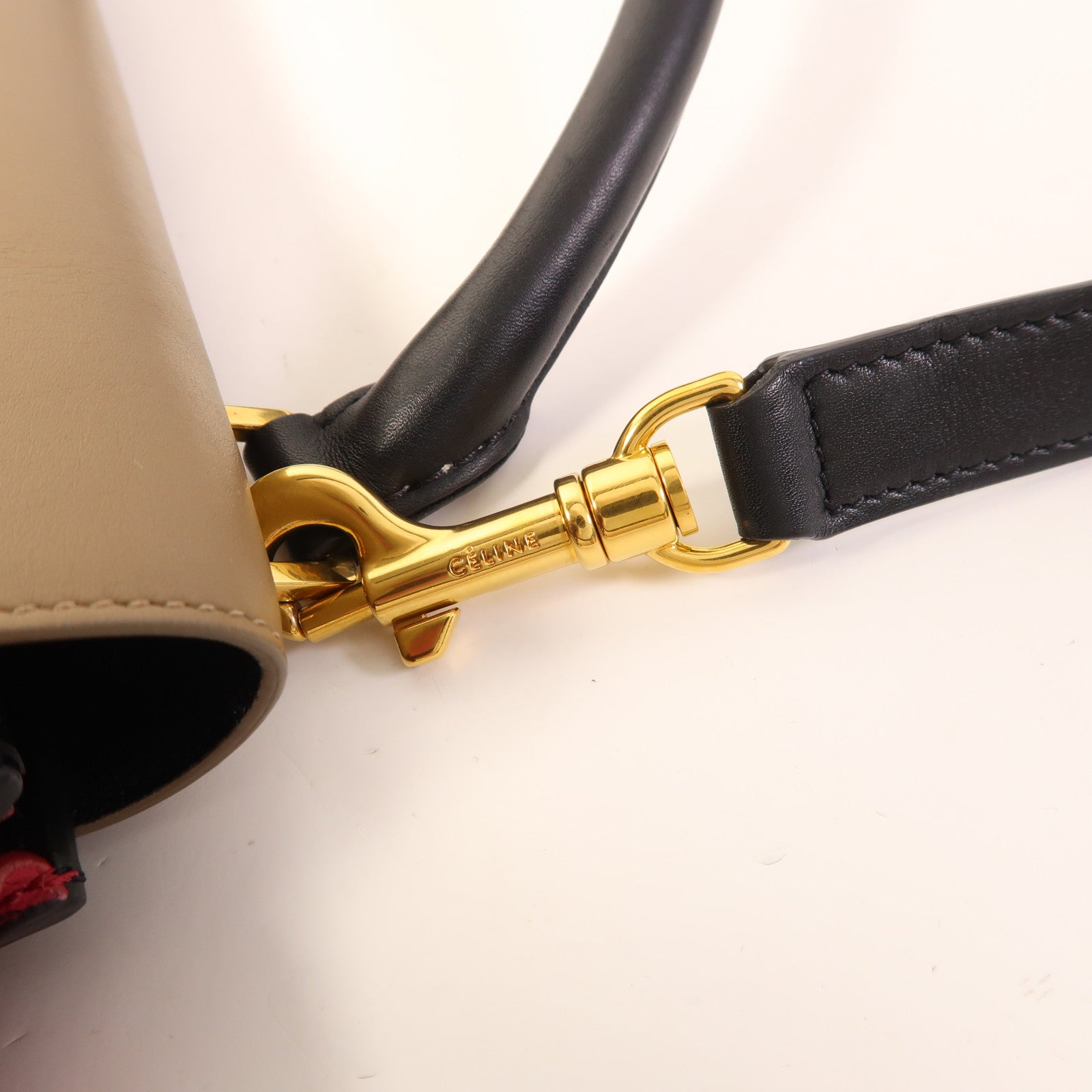 CELINE 牛皮皮革Trapeze金扣手挽肩背兩用袋