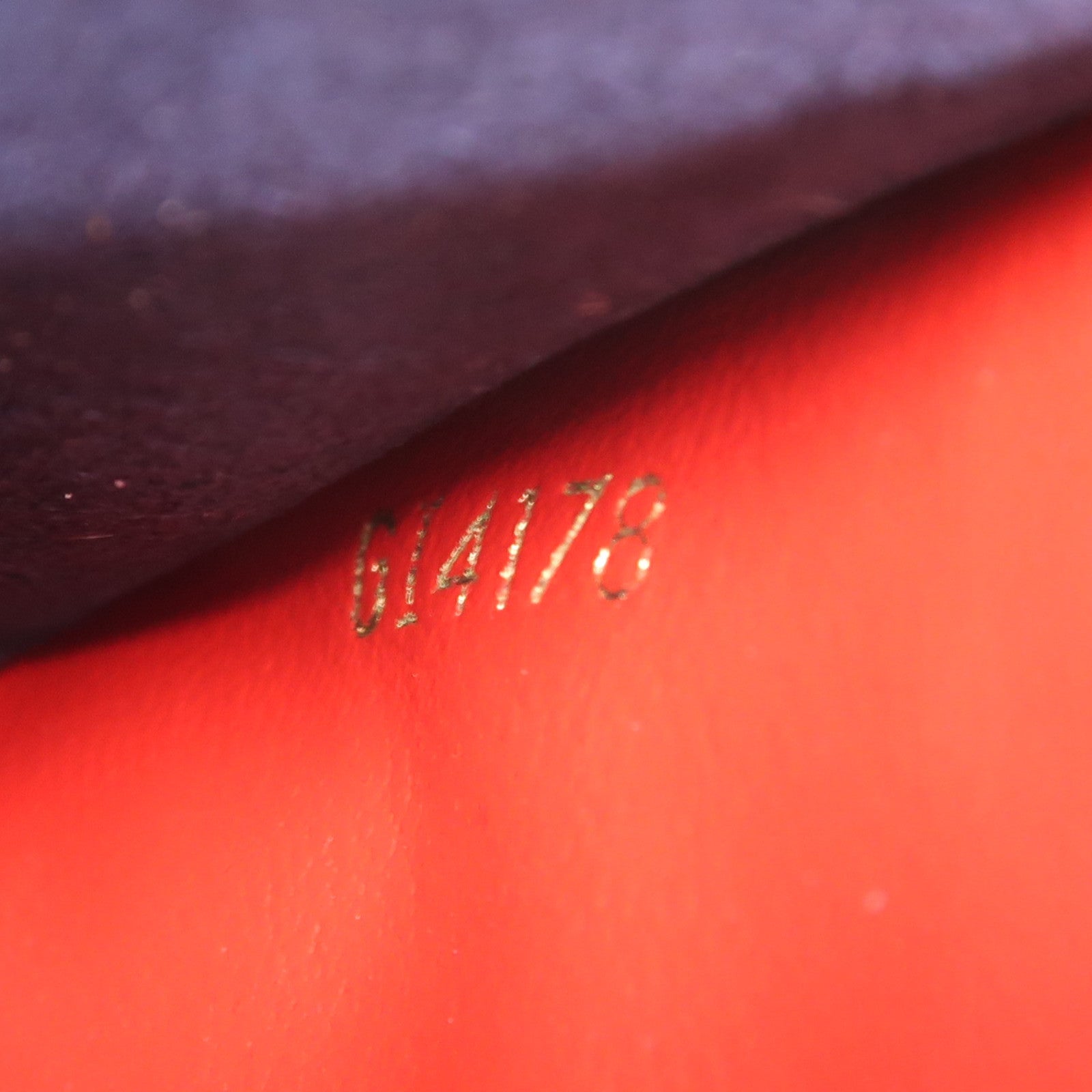 LOUIS VUITTON Monogram Empreinte Pochette Double Zip金扣鏈帶肩背袋深藍色/紅色