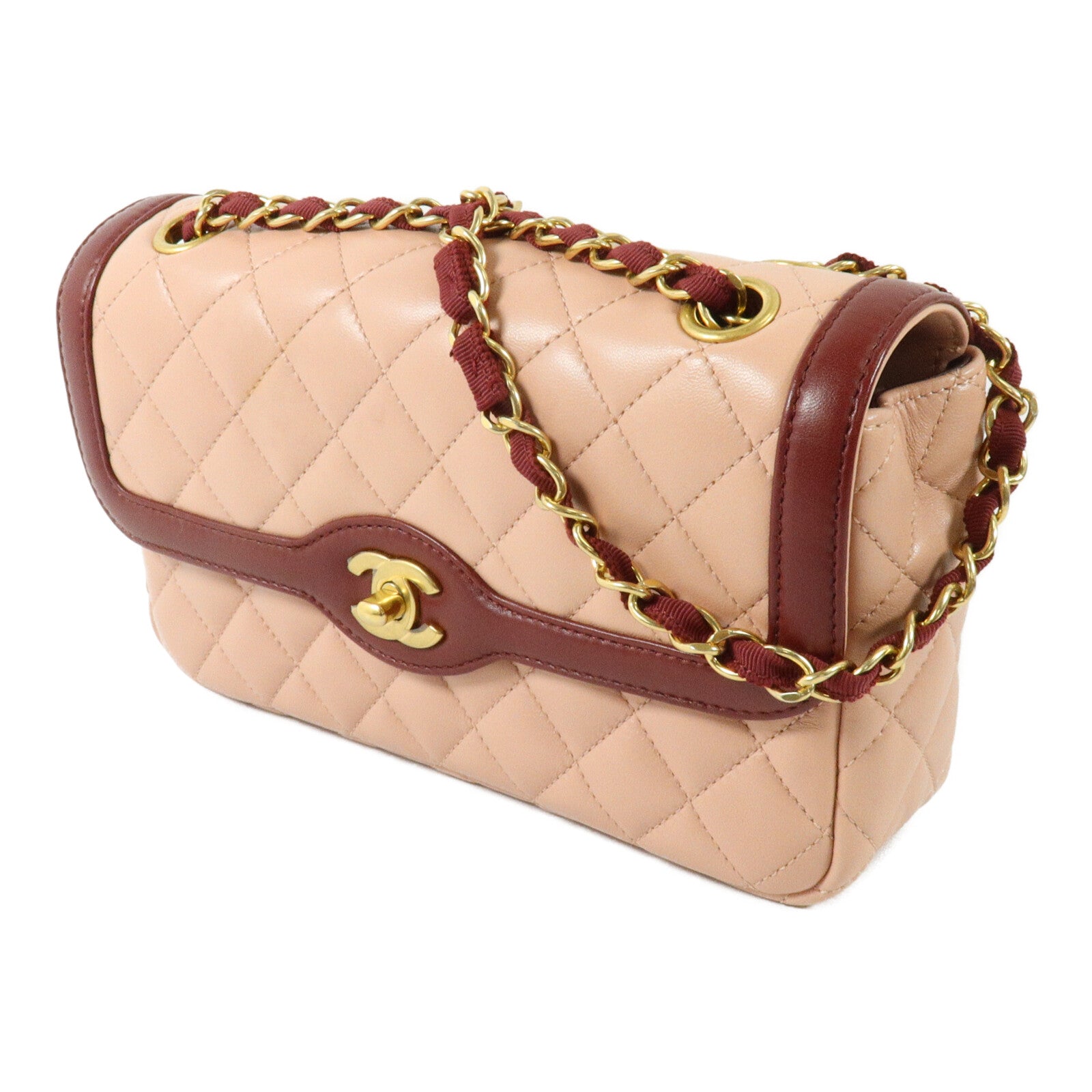 CHANEL 羊皮皮革Chain Shoulder鏈帶肩背袋